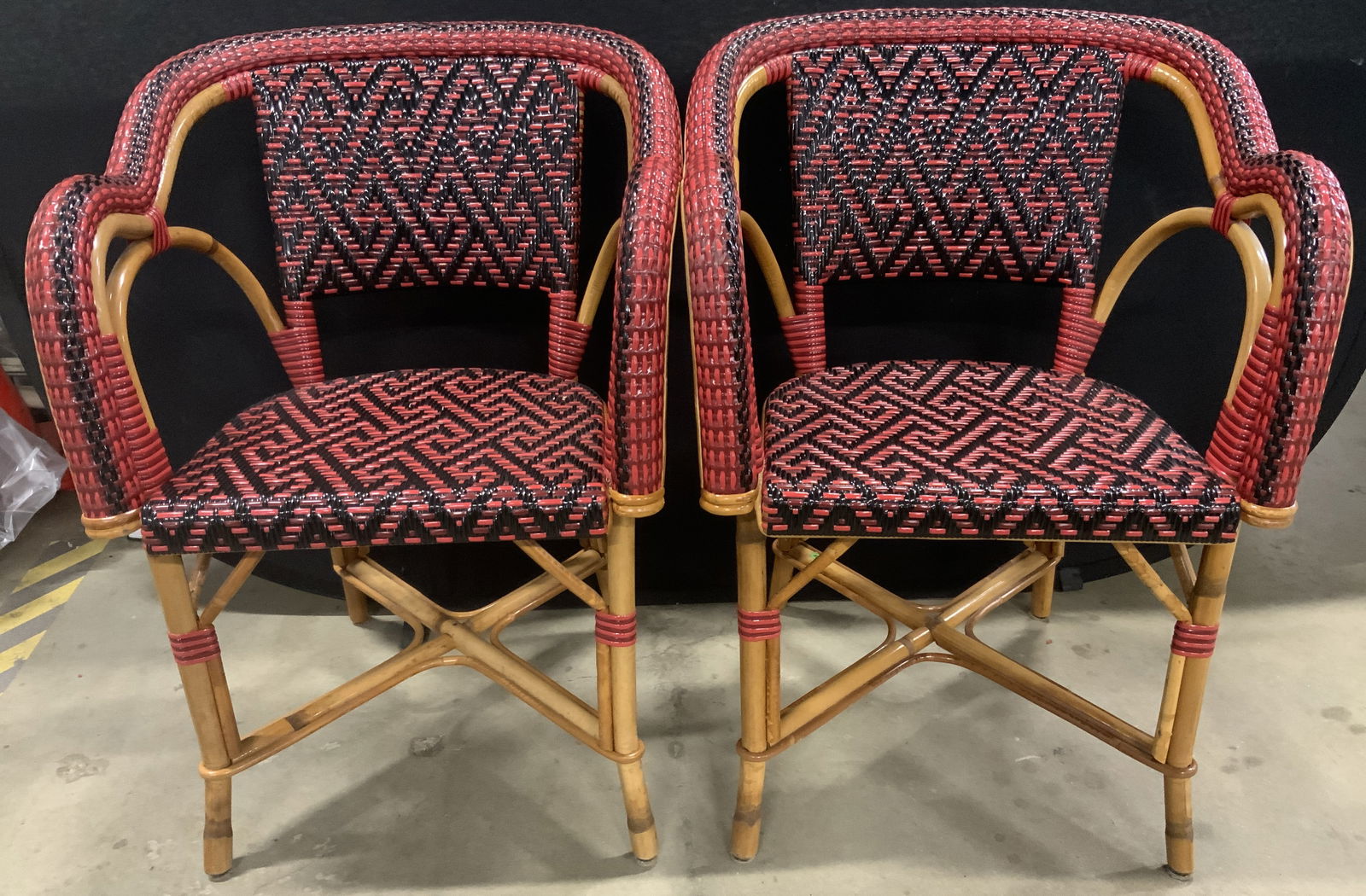 THE FRENCH ANTIQUES Woven Bamboo Bistro Chairs (1 of 13)