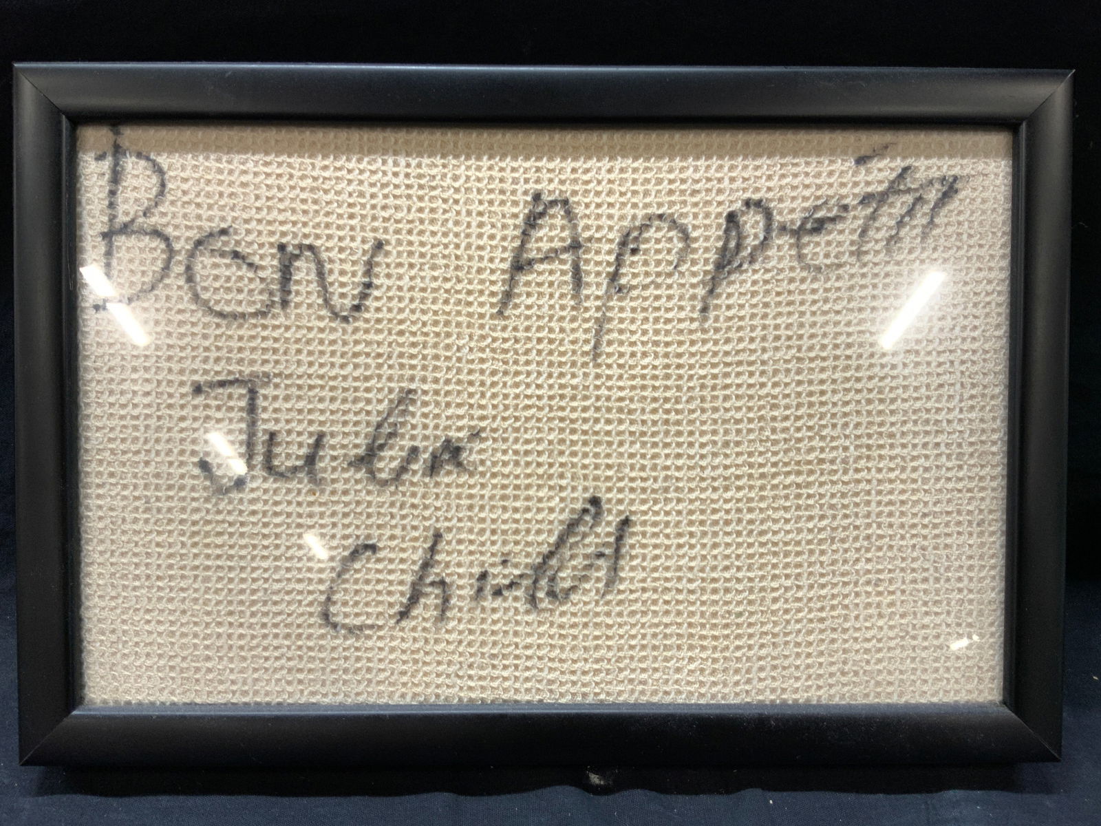JULIA CHILD Signed & Framed Linen (1 of 6)