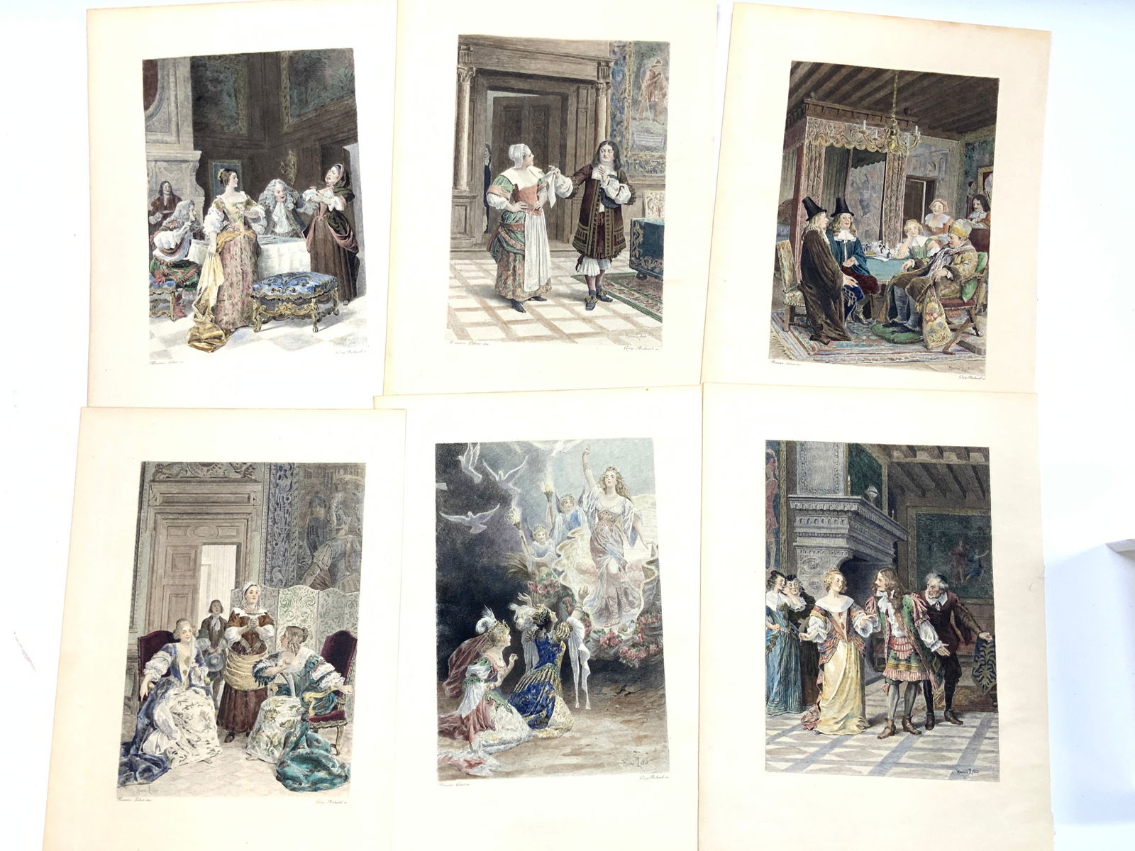 Set 6 Maurice Leloir Sgn 19th C Works of Moliere (1 of 14)