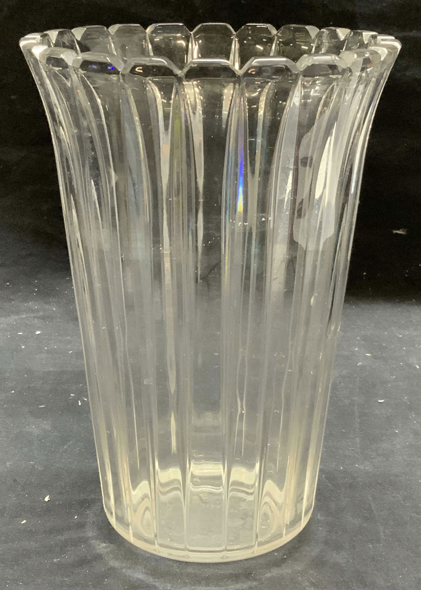 Tiffany & Co Ribbed Crystal Vase (1 of 7)