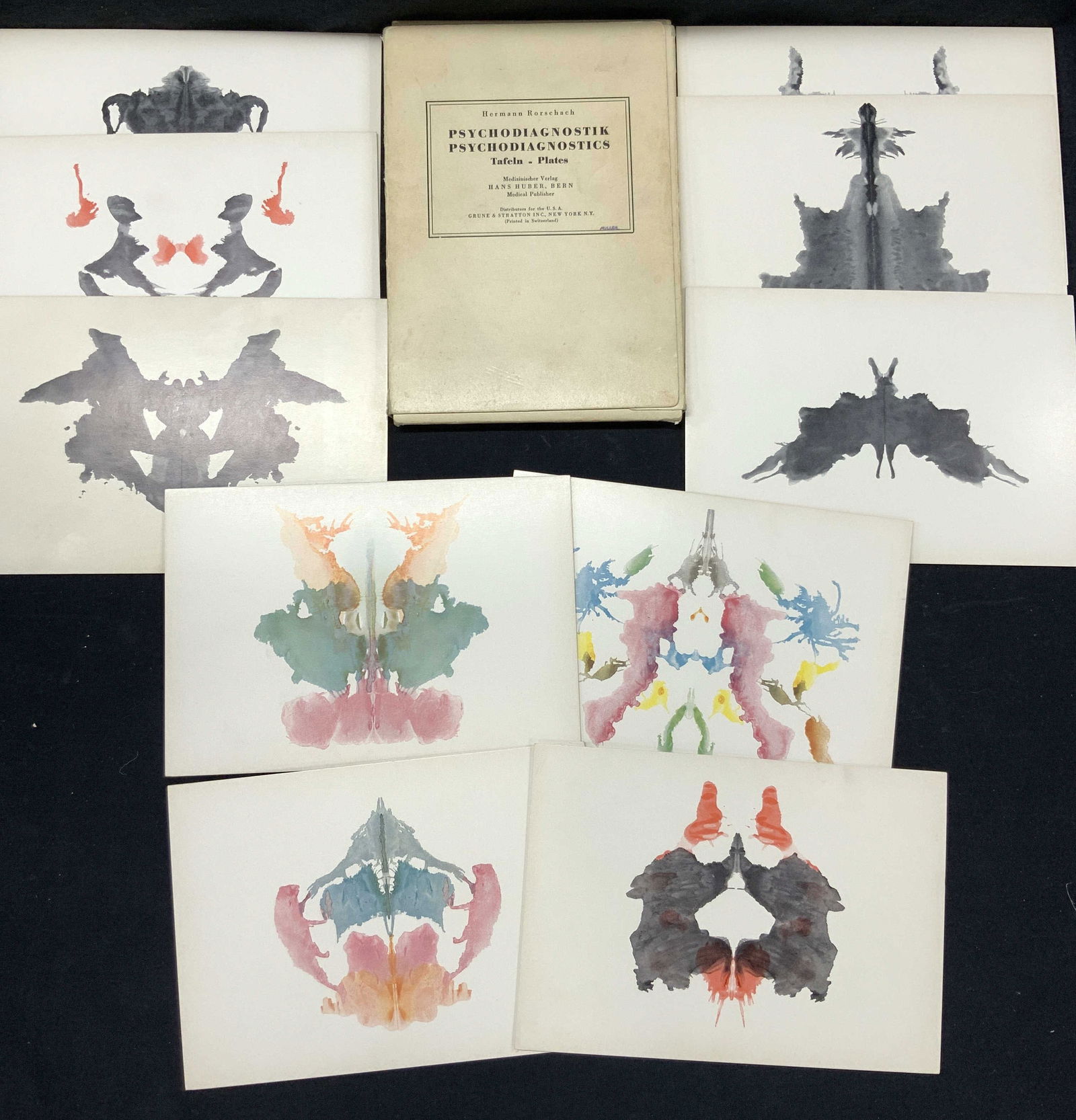 Vintage Psycho diagnostics Rorschach 10 Plates (1 of 12)