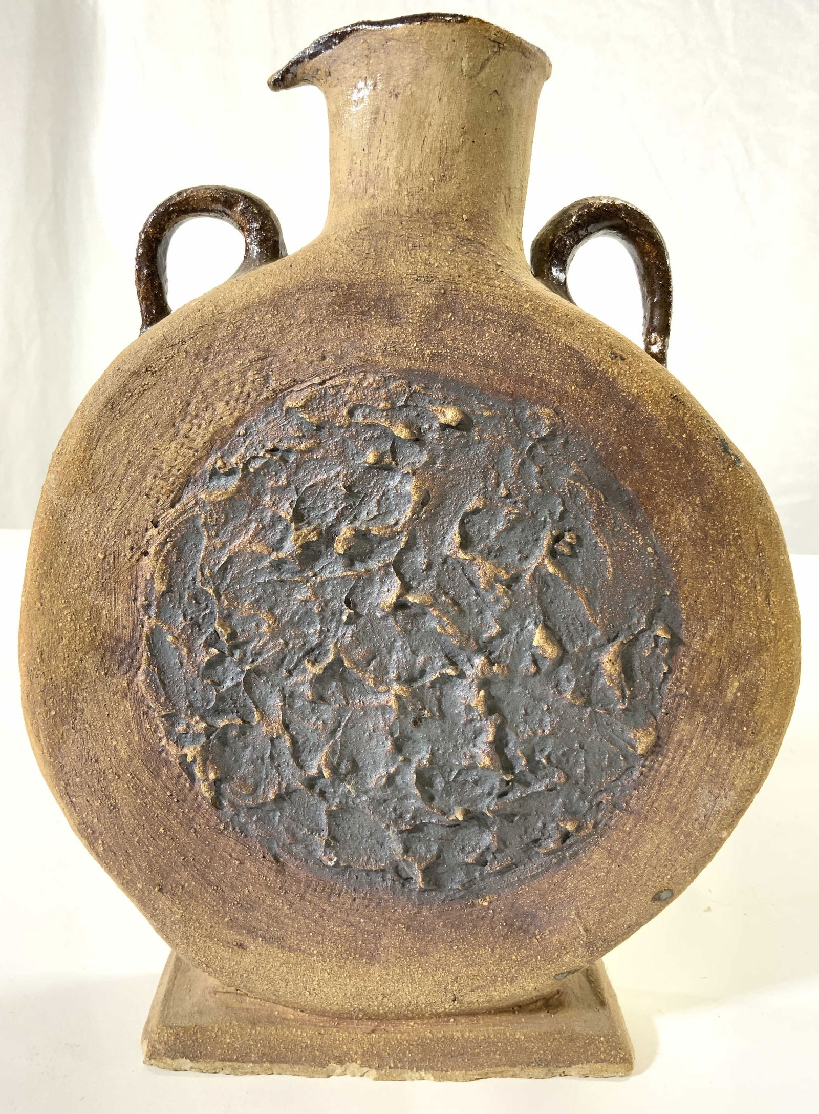 Antique Ceramic Moon Flask Vase Vessel (1 of 8)