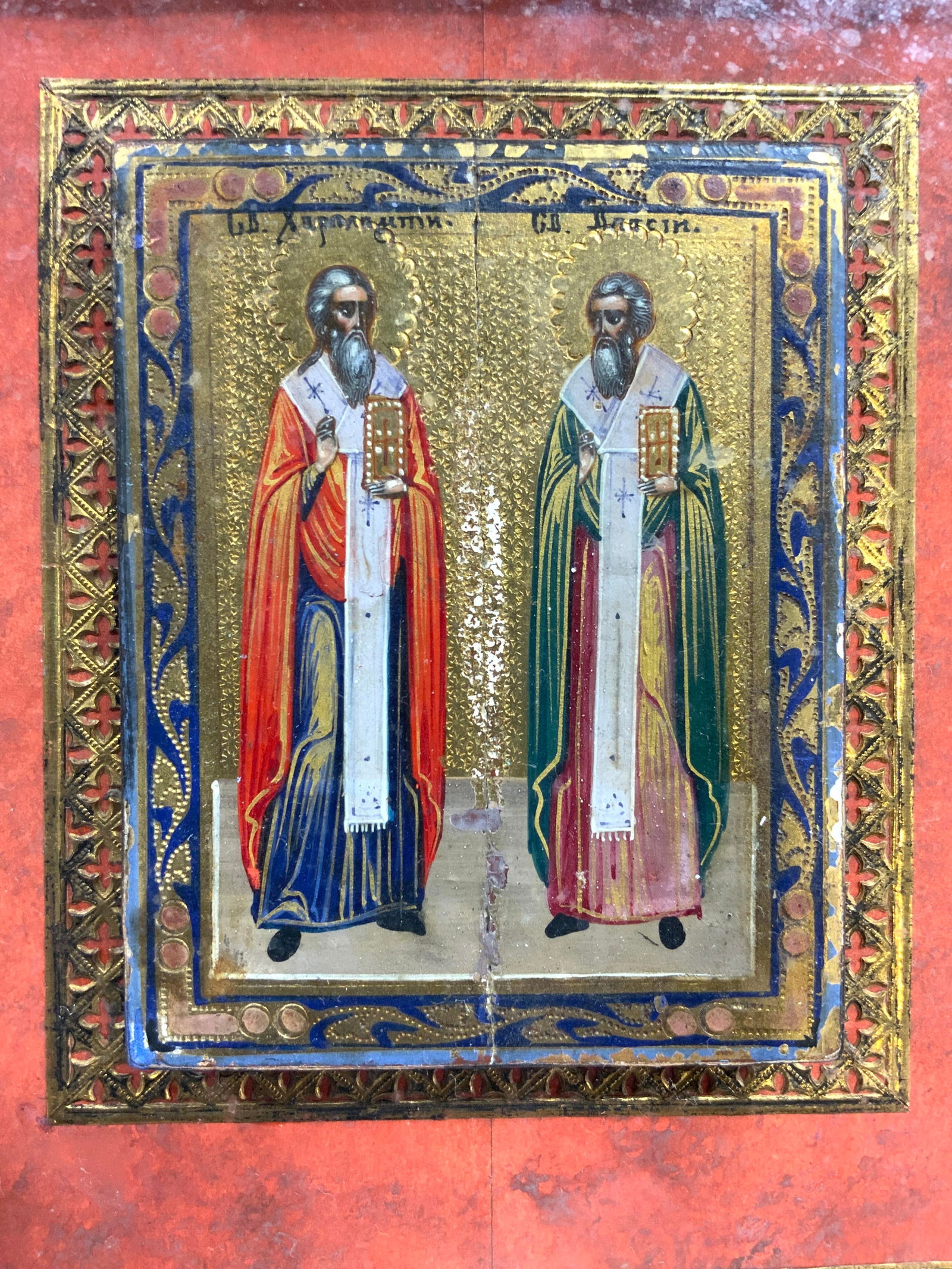 Antique Religious Icon Encased In Glass (1 of 7)