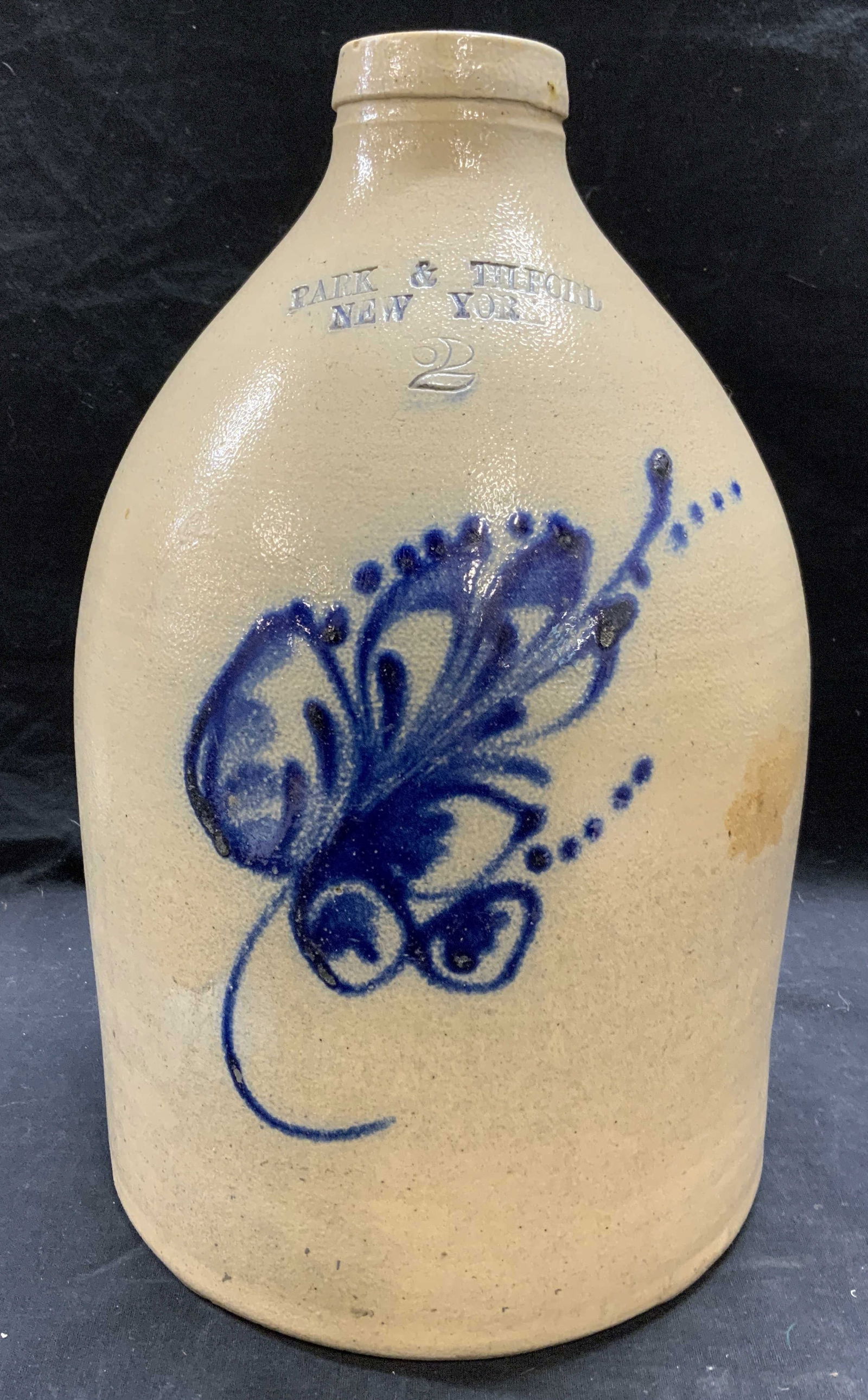 Antique Park & Tilford New York Stoneware Jug (1 of 6)