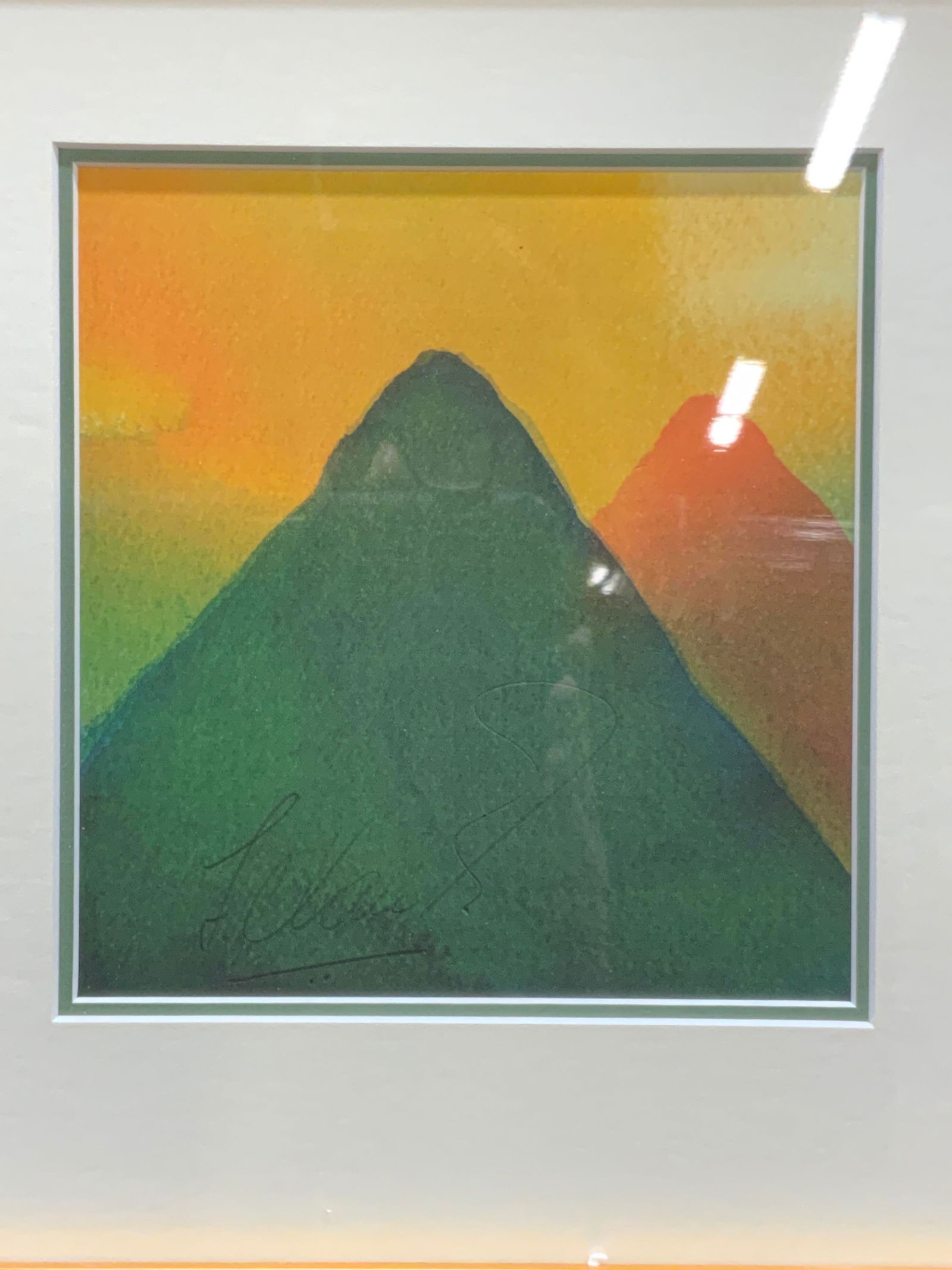 Signed Abstract Landscape Watercolor Painting (1 of 6)