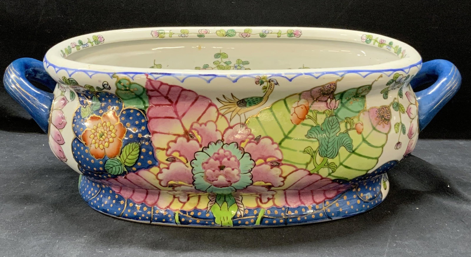 Vintage Hand Painted Floral Ceramic Planter (1 of 6)