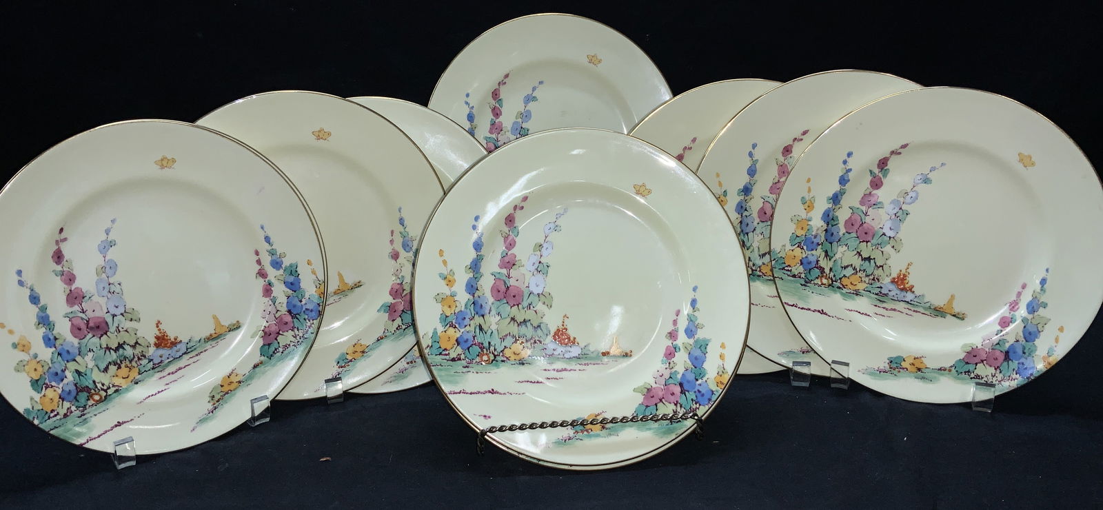 Set11 Crown Staffordshire Porcelain Plates England (1 of 7)