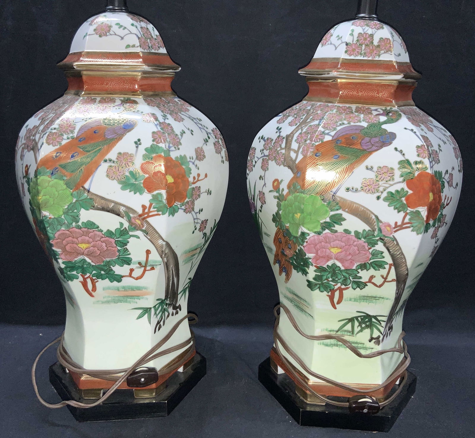 2 Porcelain Asian Ginger Jar Table Lamps (1 of 10)