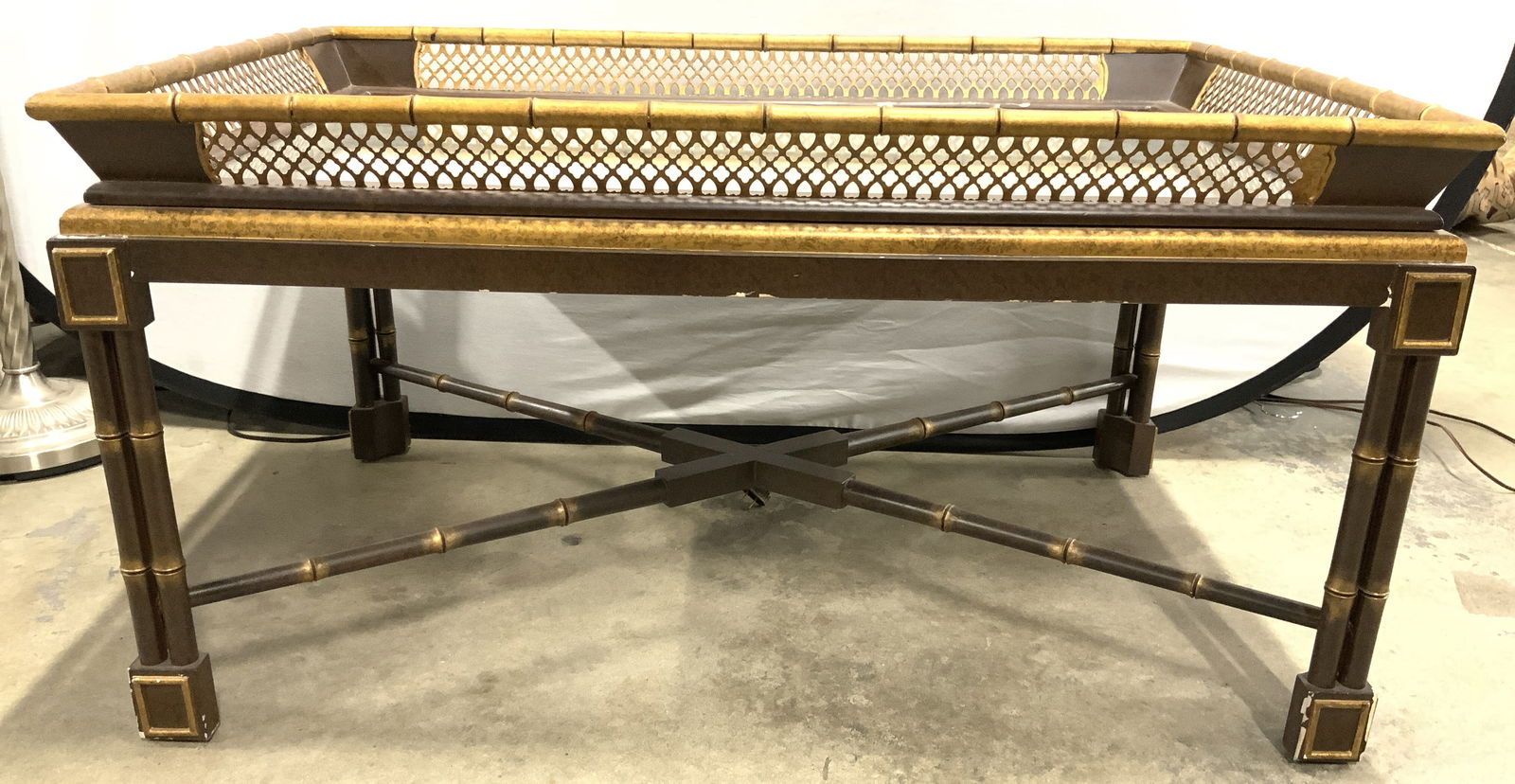 John WIDDICOMB Style Mirror Top Tray Table (1 of 9)