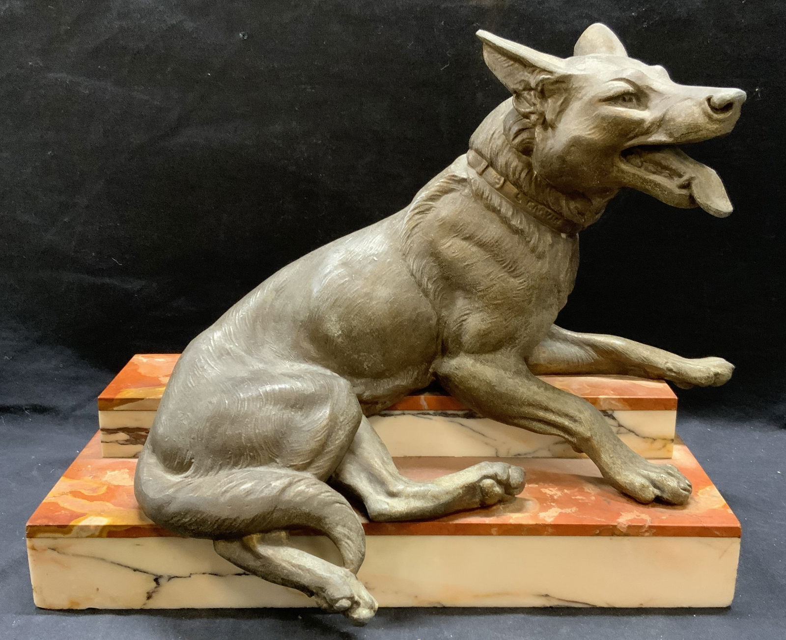 Fabrication Francaise Garvin Bronze Dog Sculpture (1 of 7)