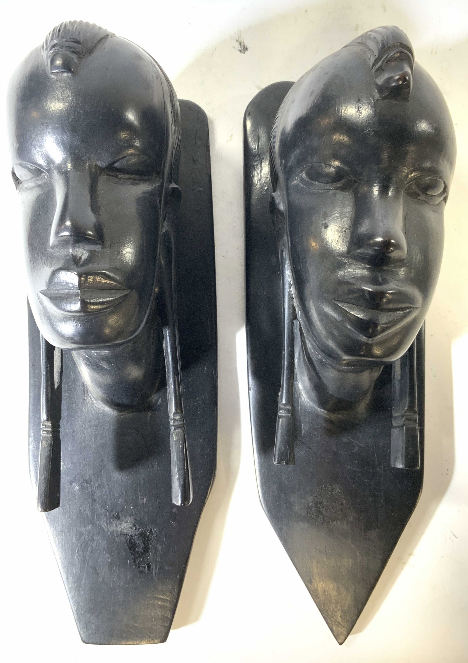 Near Pair Vntg Hand Carved African Wall Hangings (1 of 6)