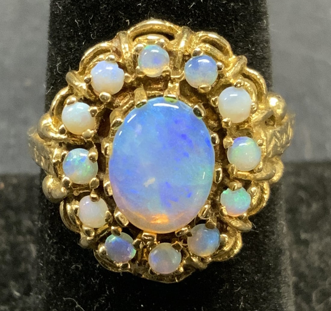 14K Gold & Moonstone Style Cabochon Ring (1 of 6)