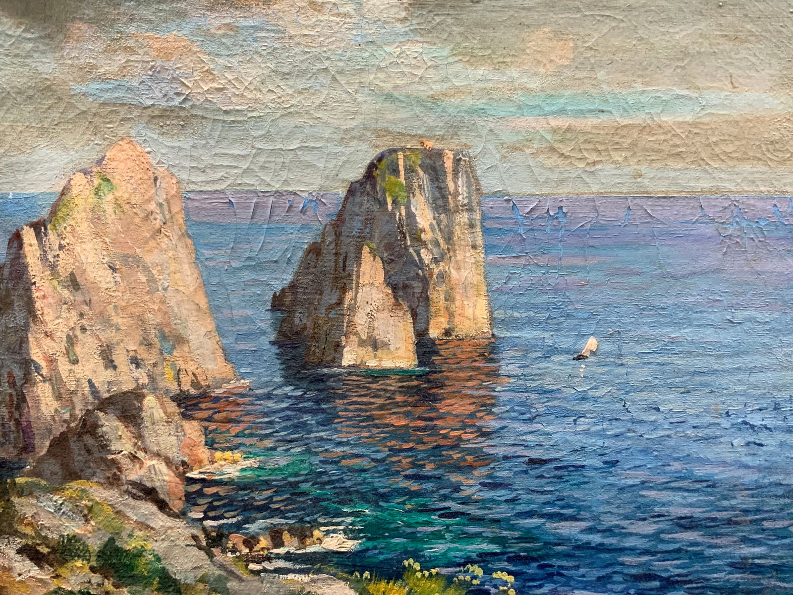 Signed Vintage Seascape Oil Painting (1 of 9)