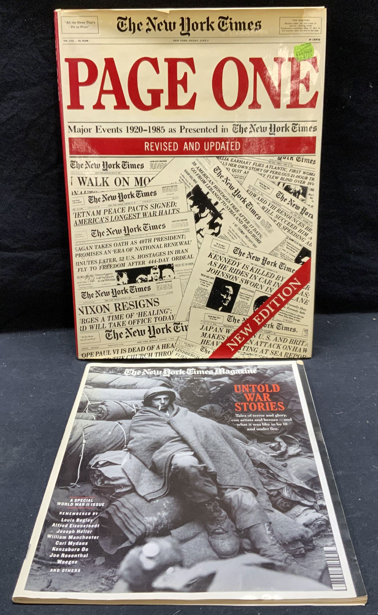 Lot 2 New York Times Page One Book, Magazine (1 of 10)