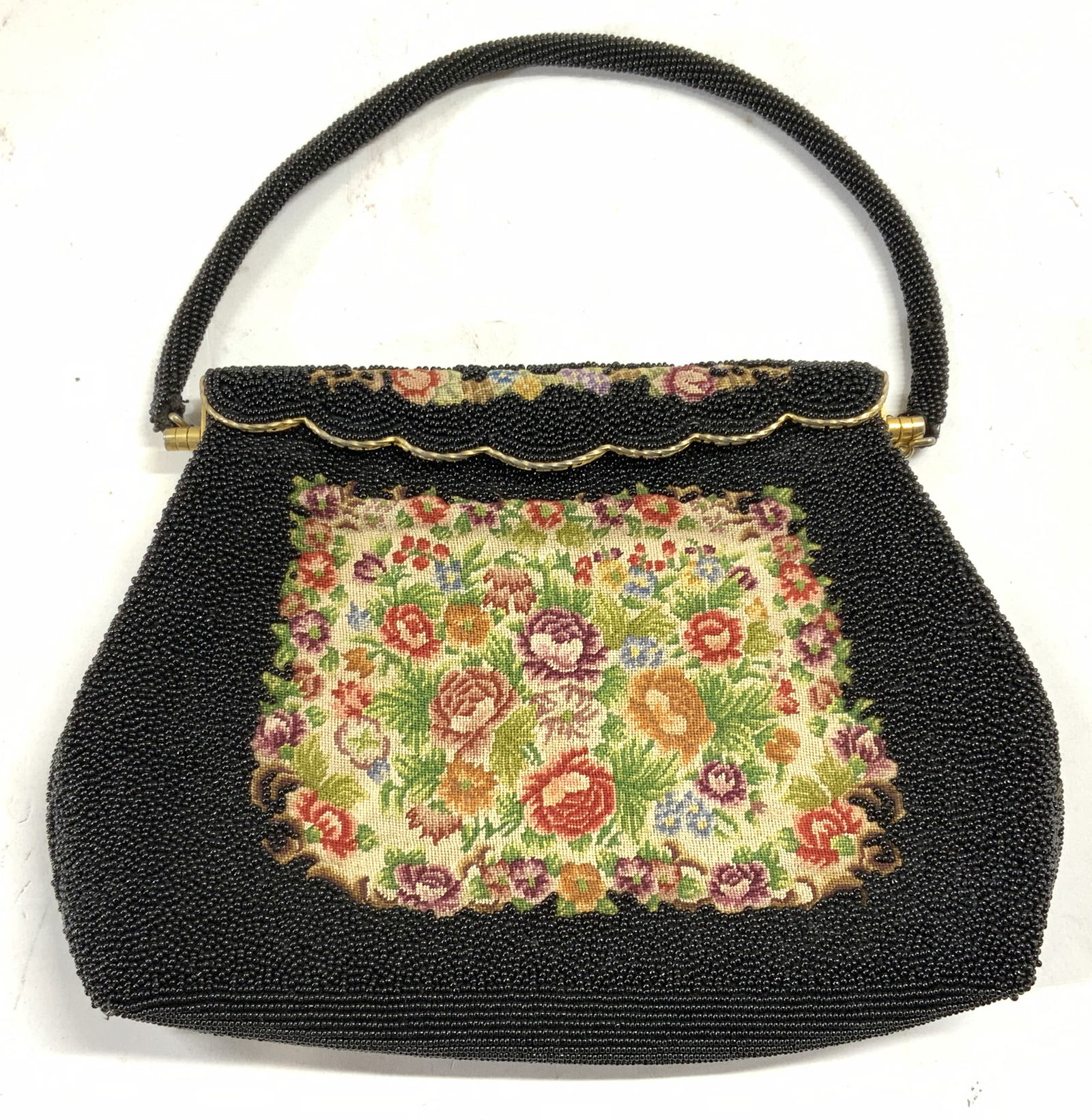 Handmade Beaded Floral Handbag (1 of 6)