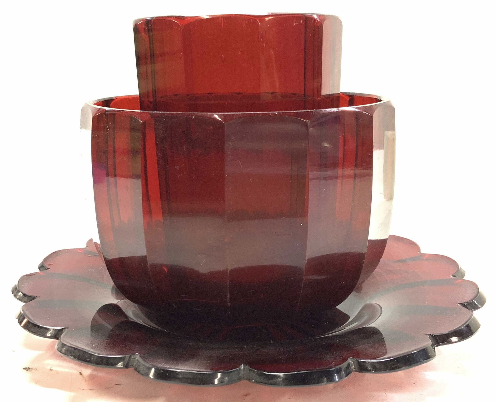 Ruby Red Mid Century Crystal & Glassware, 3 (1 of 6)