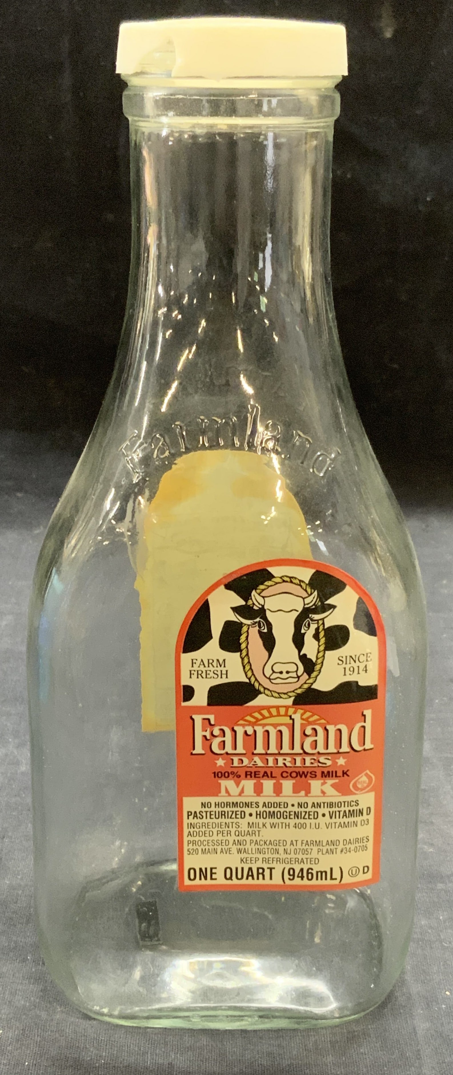 Vintage Farmland Dairy Milk Glass Bottle (1 of 6)