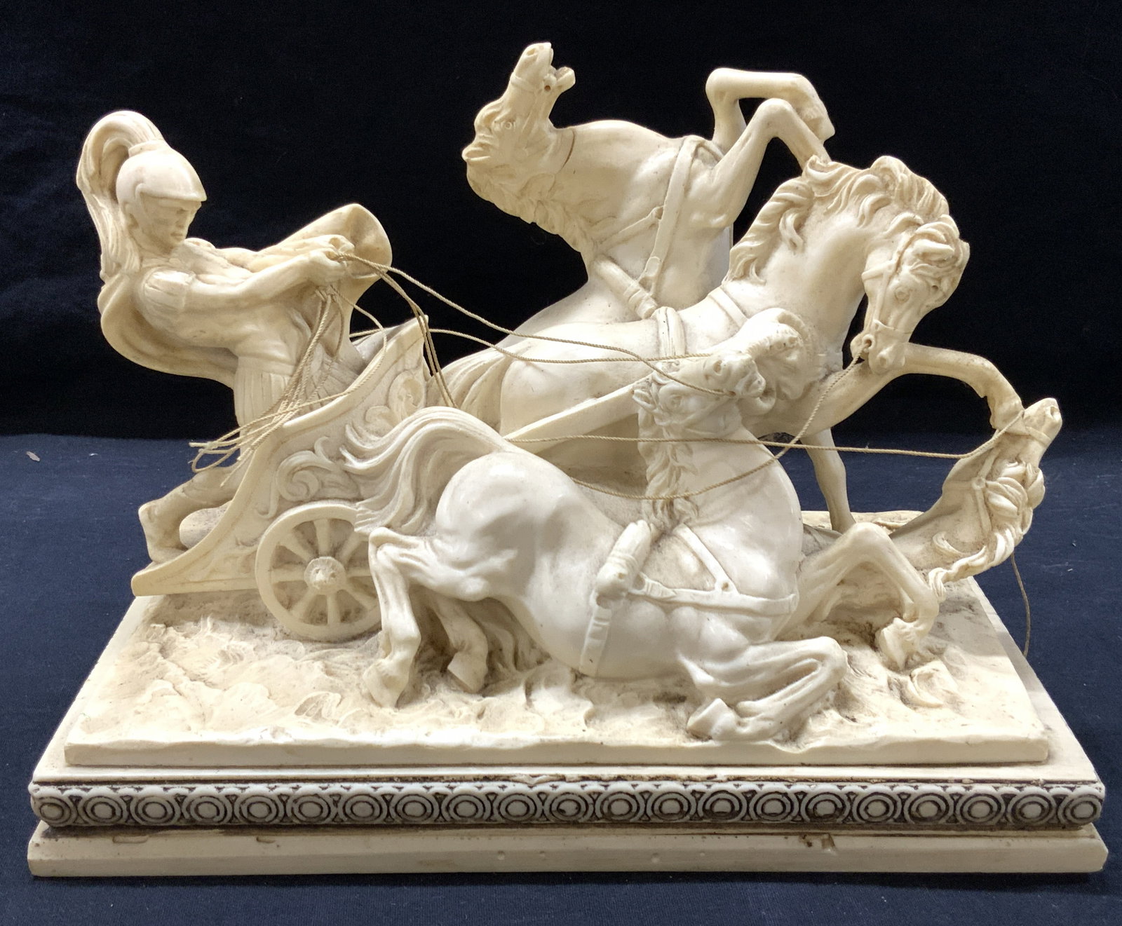 Carved Composite A.Santini Roman Chariot Sculpture (1 of 10)