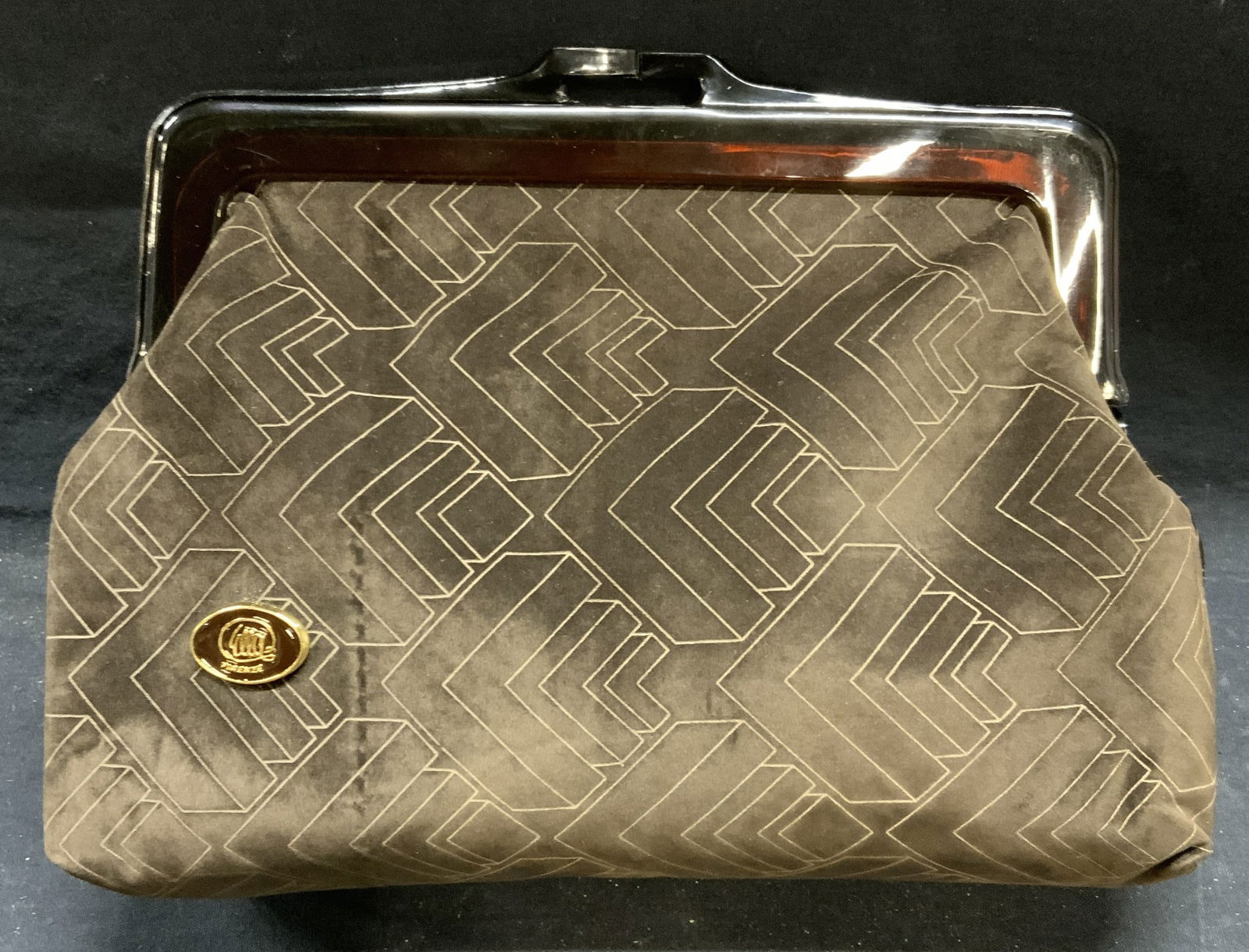 Alla Firenze Brown Suede Clutch Bag, Italy (1 of 6)