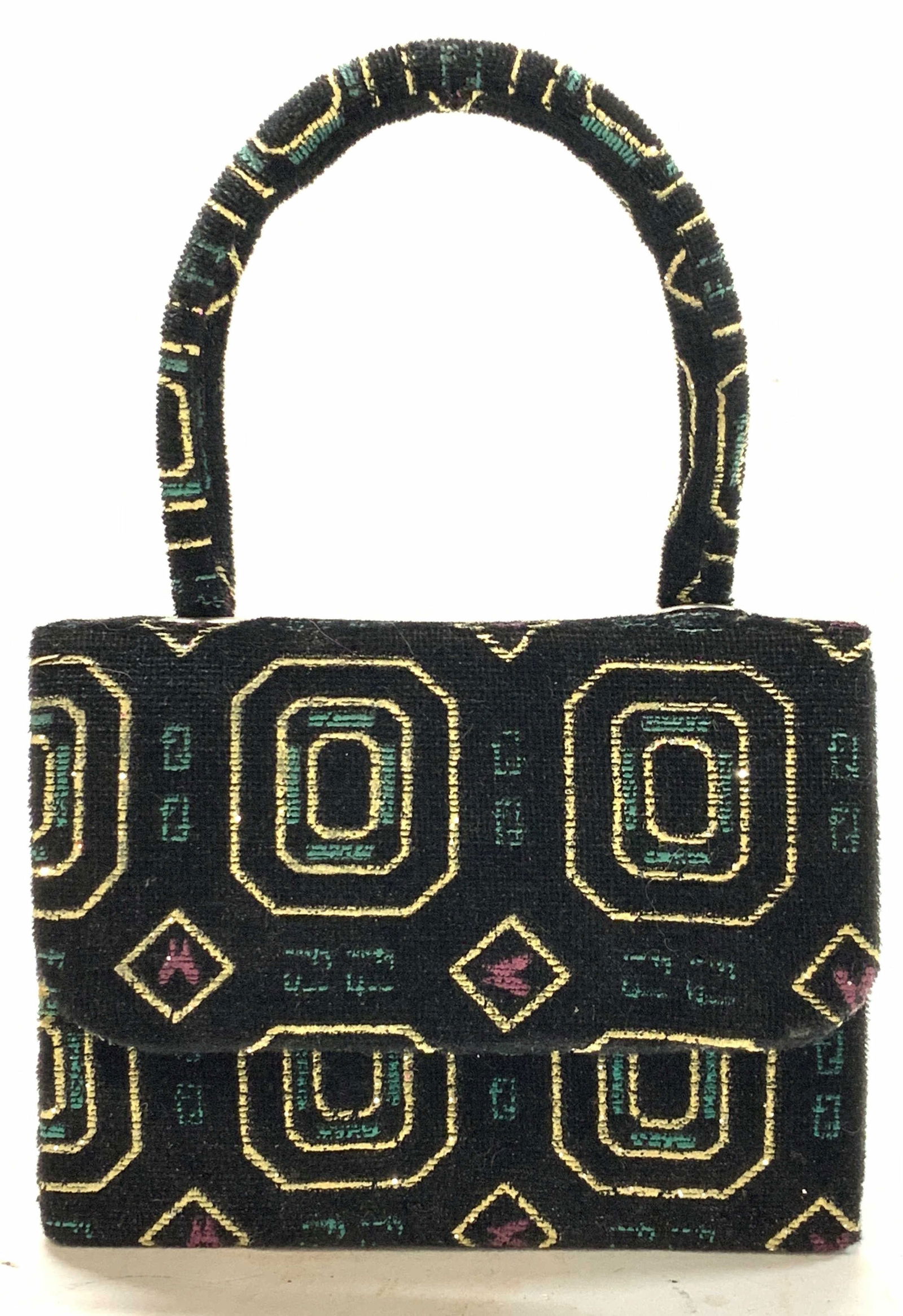 Minaudiere Black Velvet Purse (1 of 6)