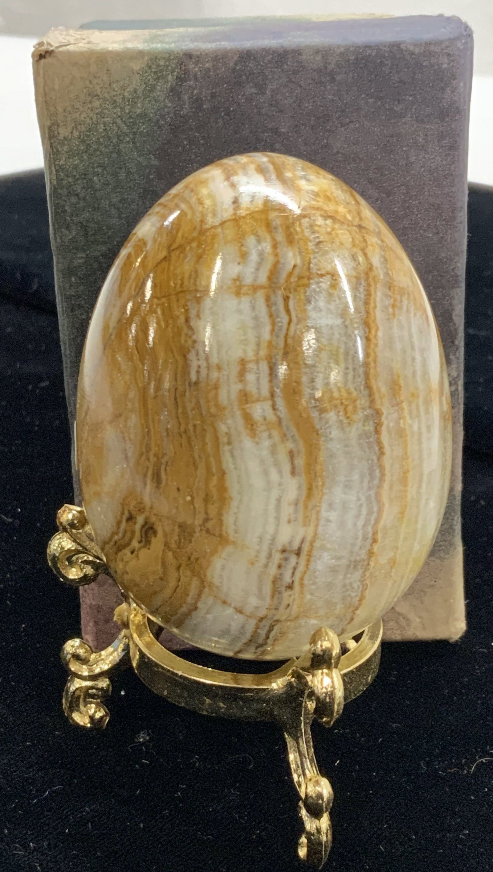 Banded Agate Polished Egg & Stand, Pakistan, NIB (1 of 6)