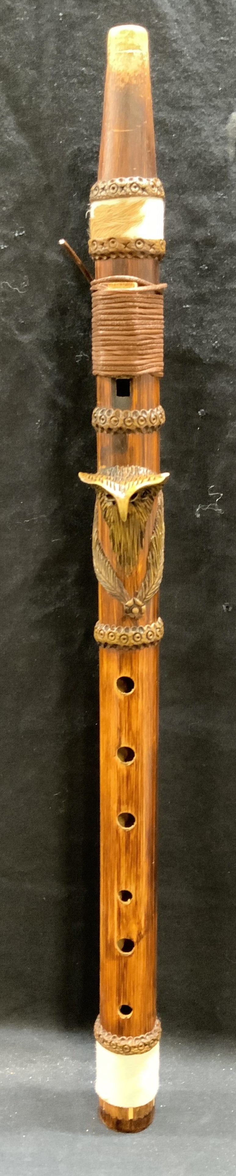 Vintage Hand Carved Wood Eagle Flute (1 of 7)