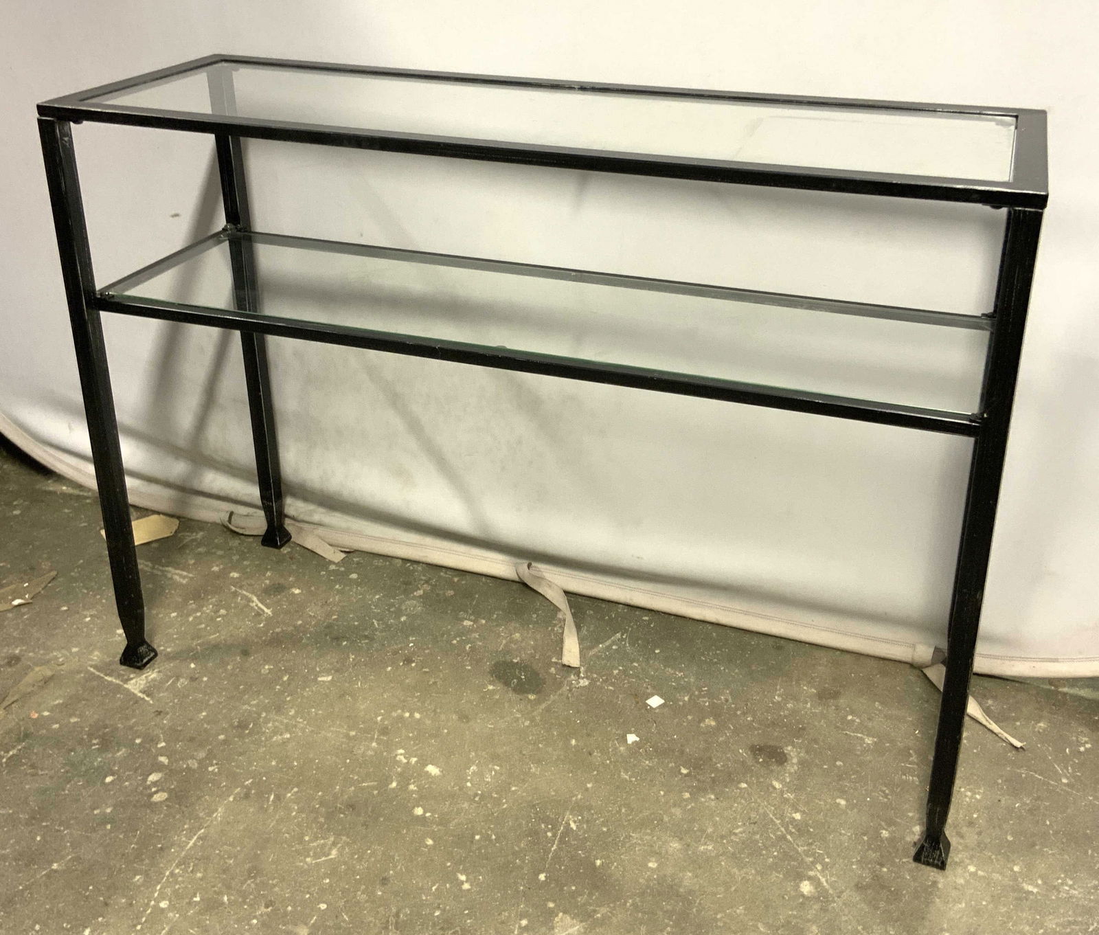 Rectangular Glass Top Metal Console Table (1 of 11)