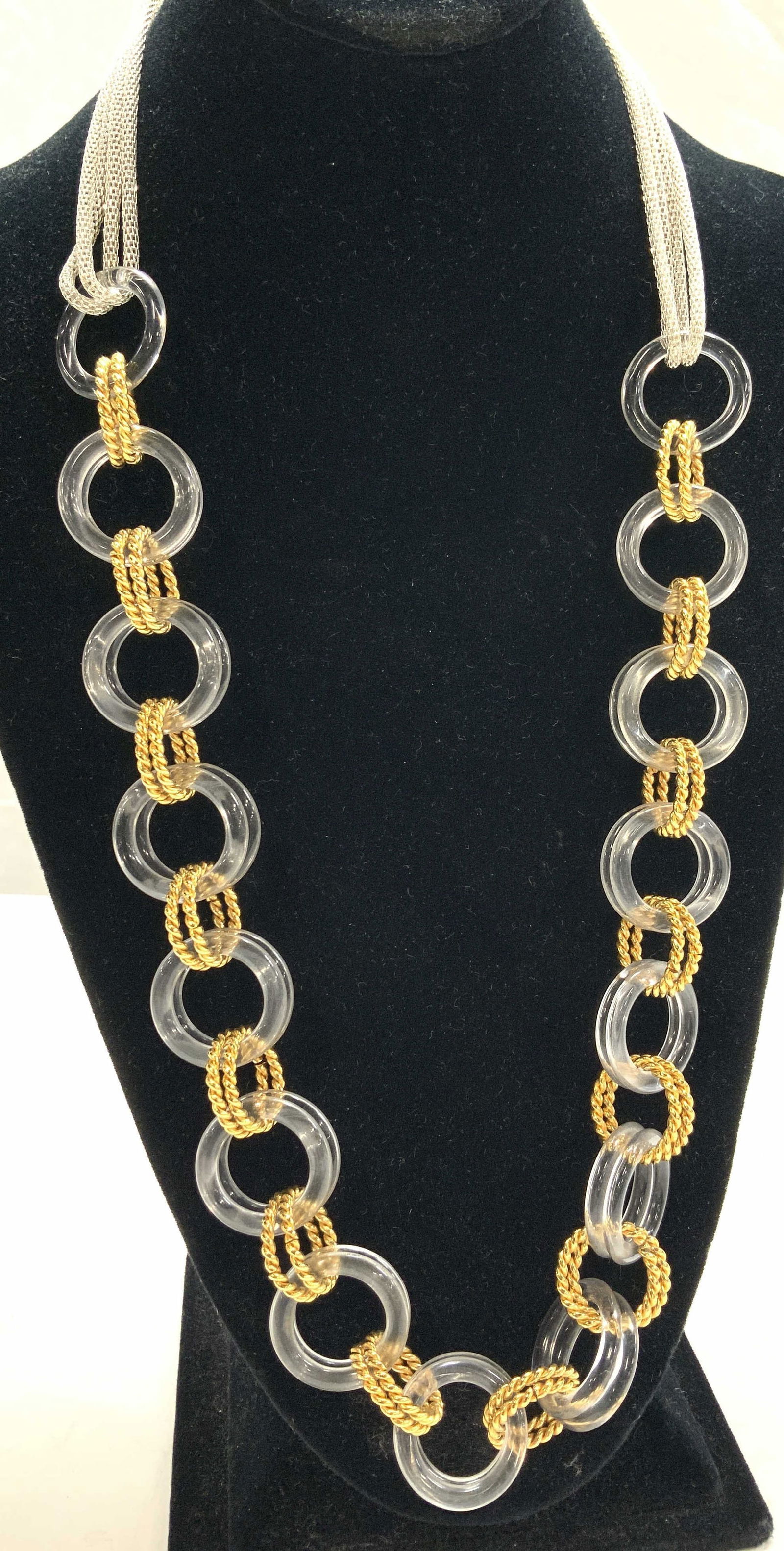 Multi Textile  Opera Length Cocktail Necklace (1 of 6)