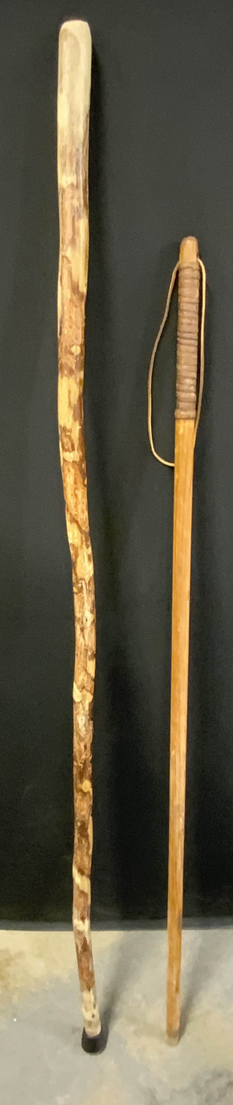 Lot 2 vintage Wood Walking Sticks (1 of 7)