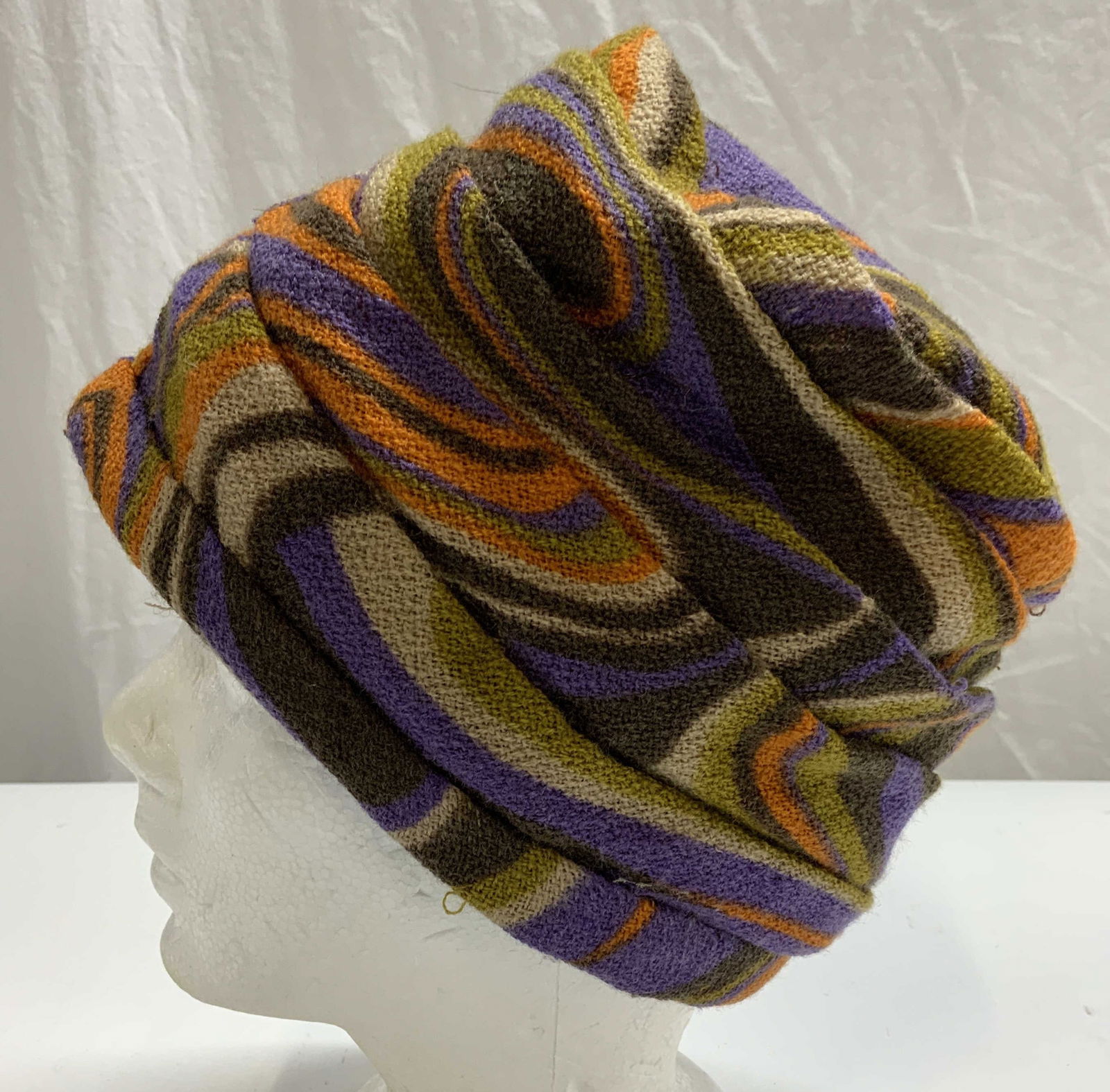 Vintage Abstract Print Wool Hat (1 of 6)