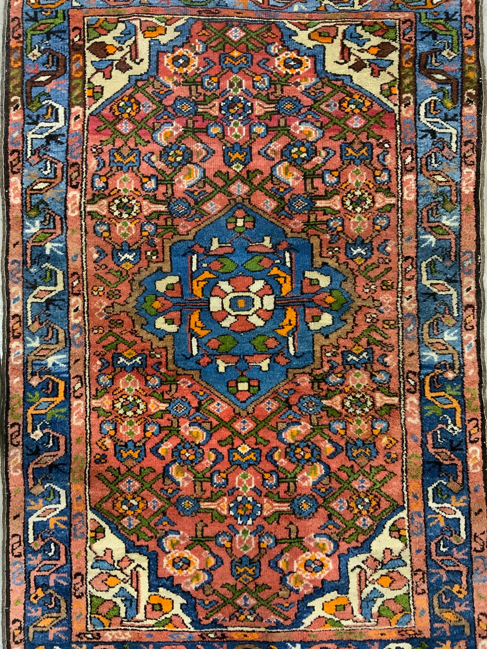 Vintage Handmade Persian Fringed Wool Rug (1 of 7)