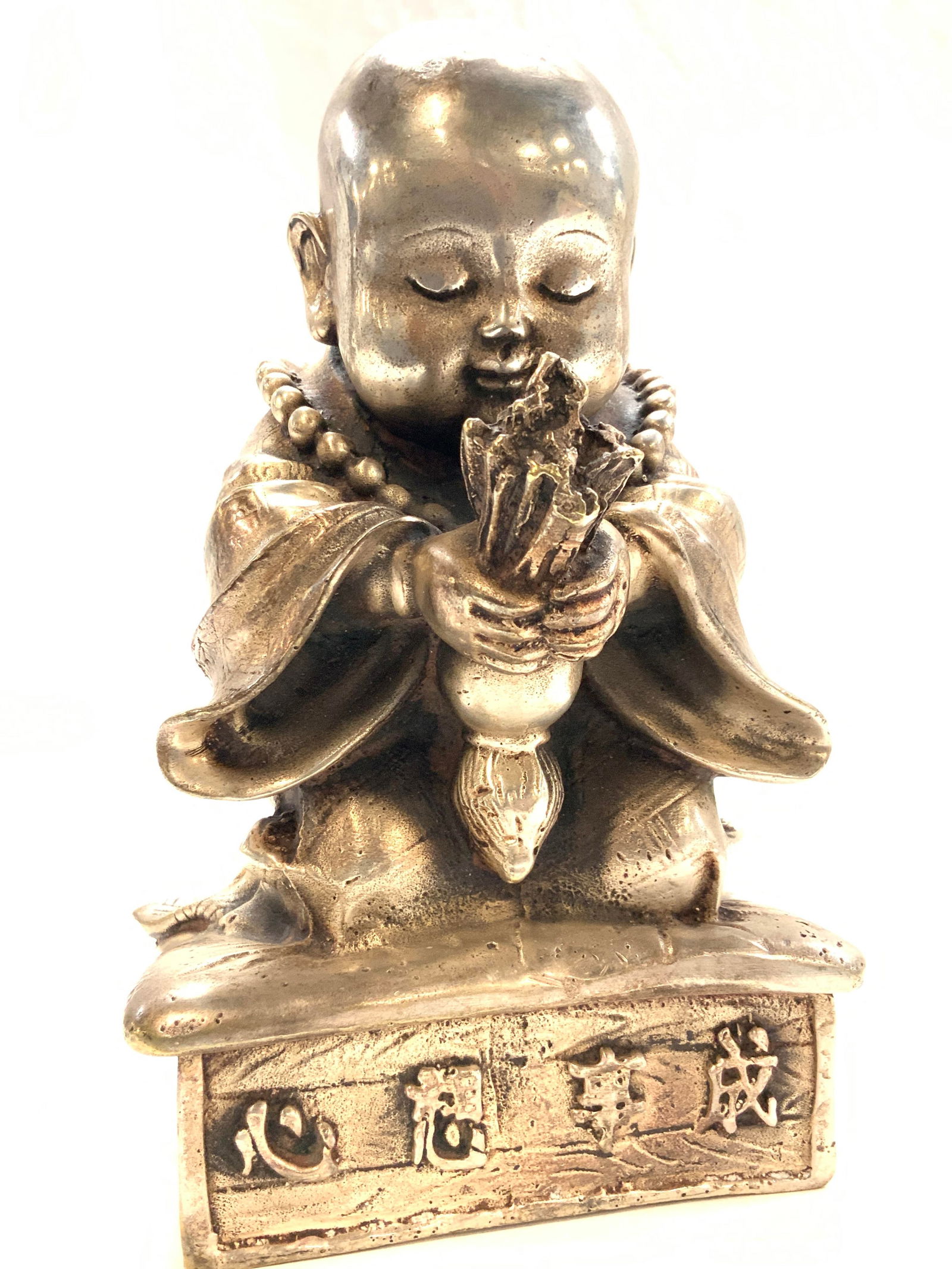 Tibetan Silver Buddha Statue (1 of 7)