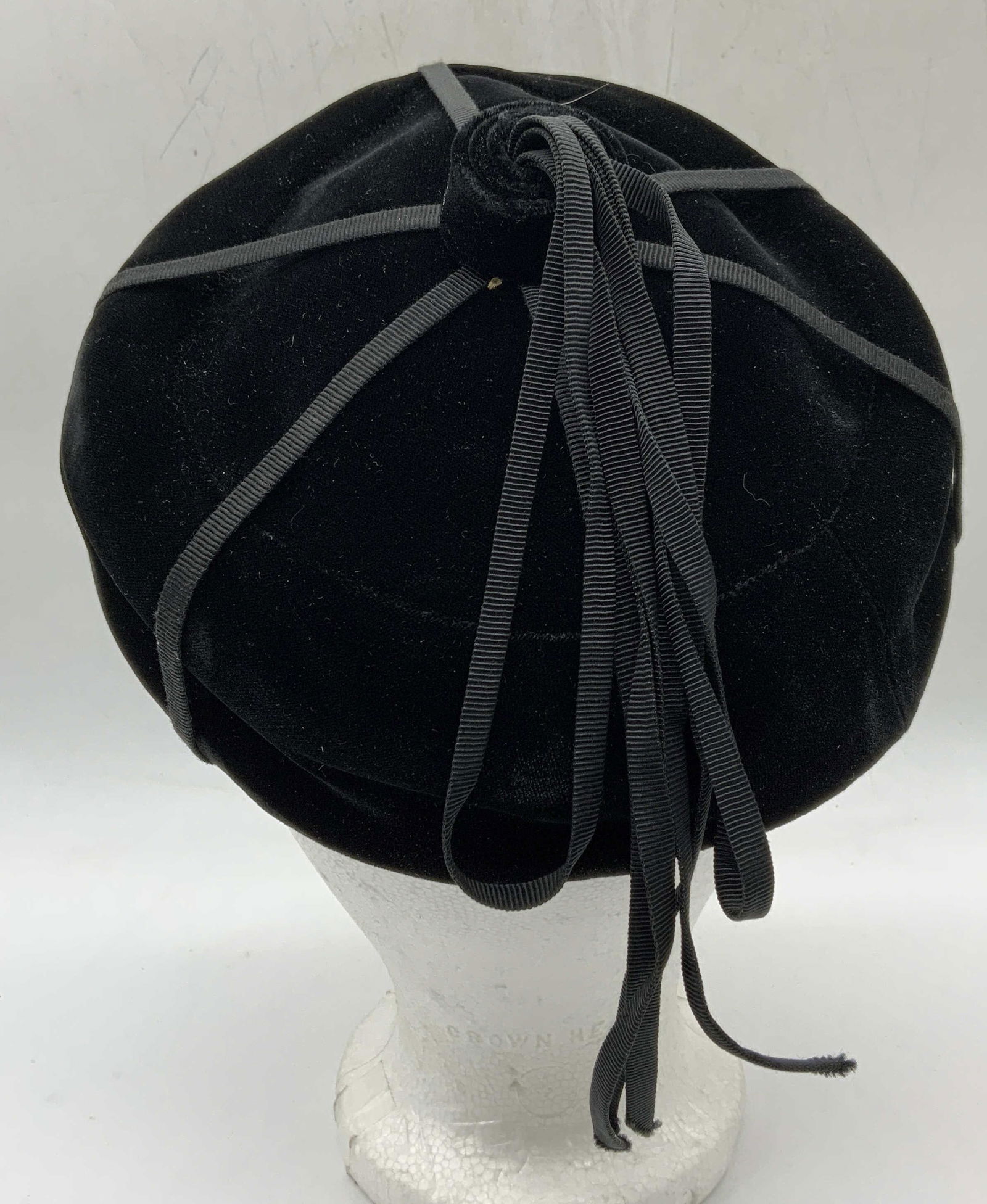 Vintage Mr Charles Black Velvet Hat (1 of 6)
