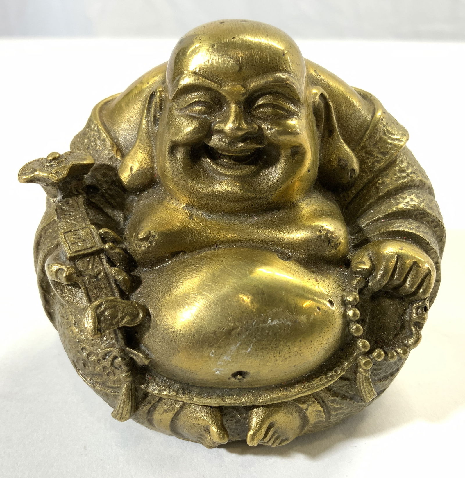 Vintage Brass Buddha Figure Sculpture (1 of 7)