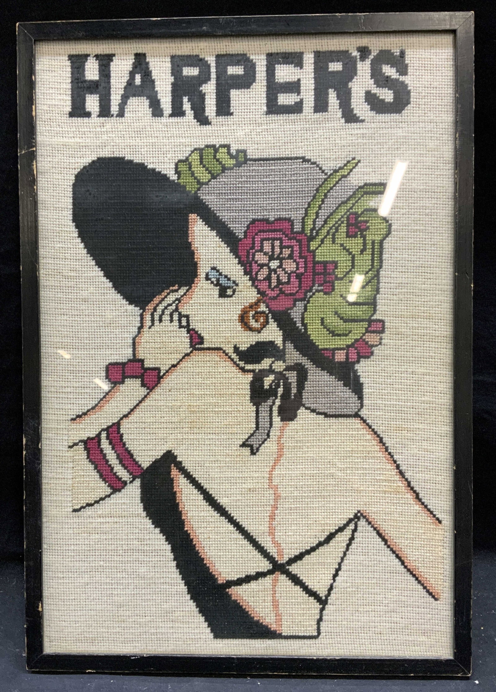 Needlepoint Harpers Fashion Textile Art (1 of 6)