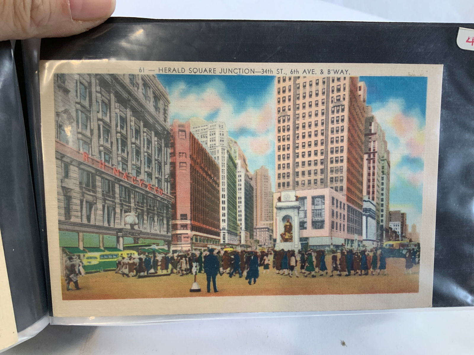 Photo Album w Antique NYC Postal Cards (1 of 14)