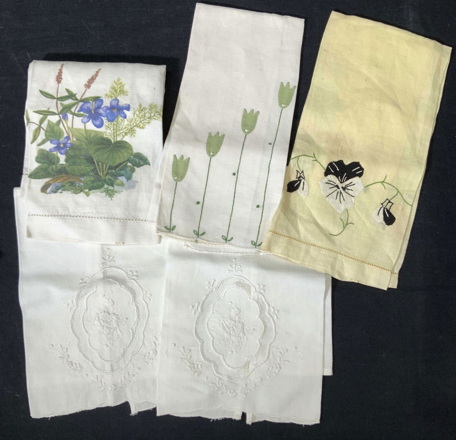 Lot 5 Linen Hand Towels (1 of 9)