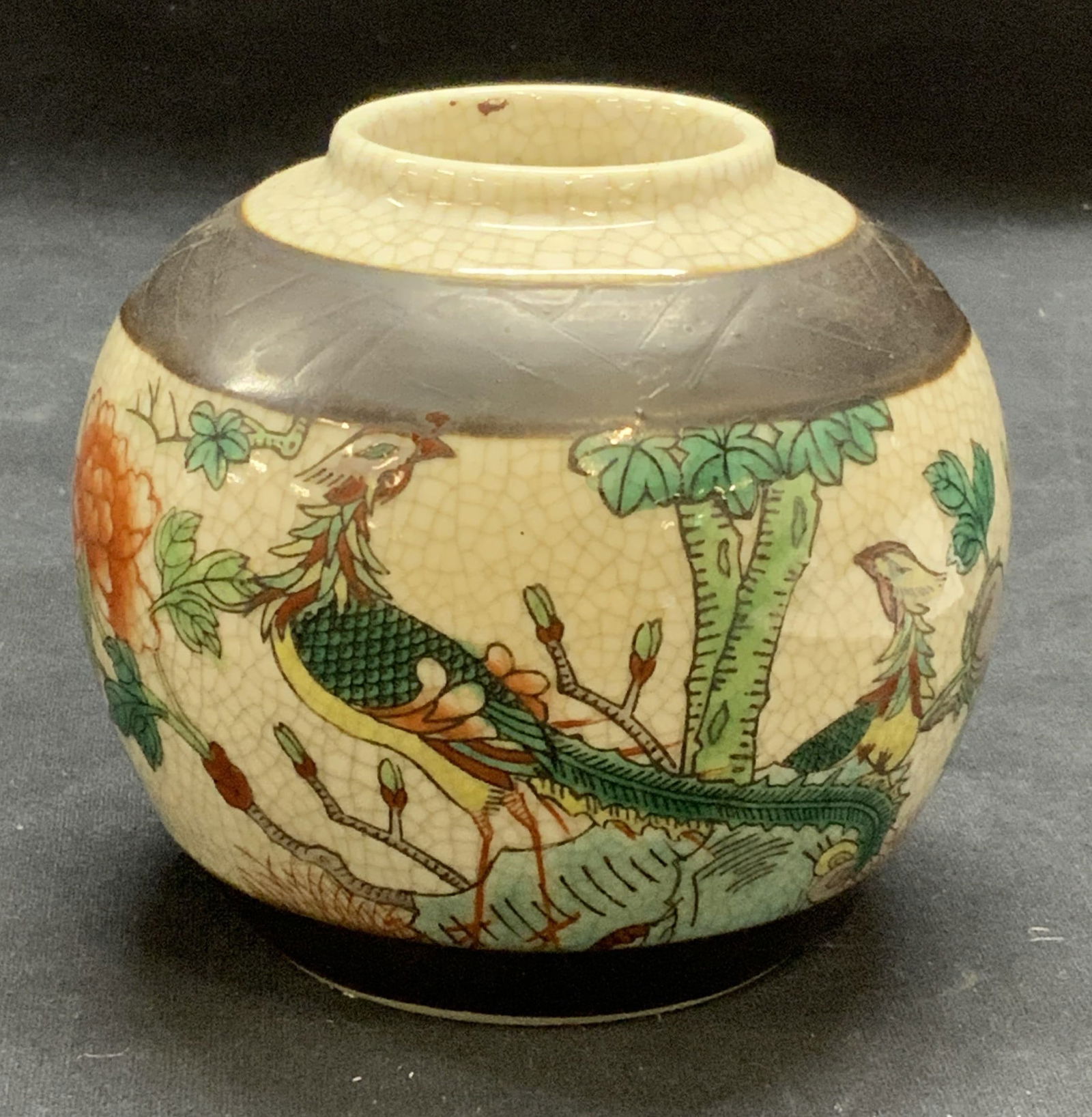 Signed Vintage Asian Ceramic Phoenix Vase (1 of 6)