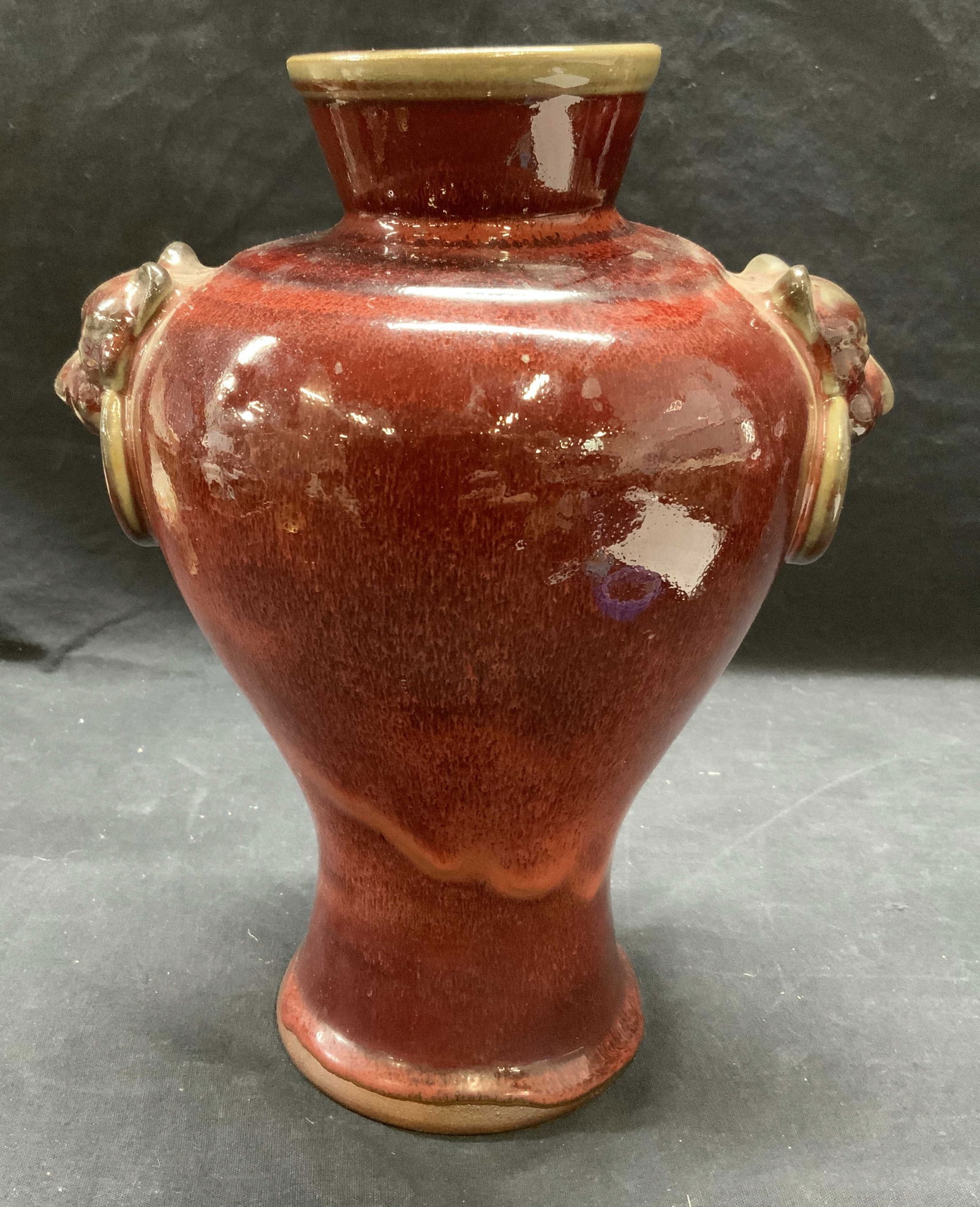 Red Salt Glaze Pottery Vase (1 of 6)