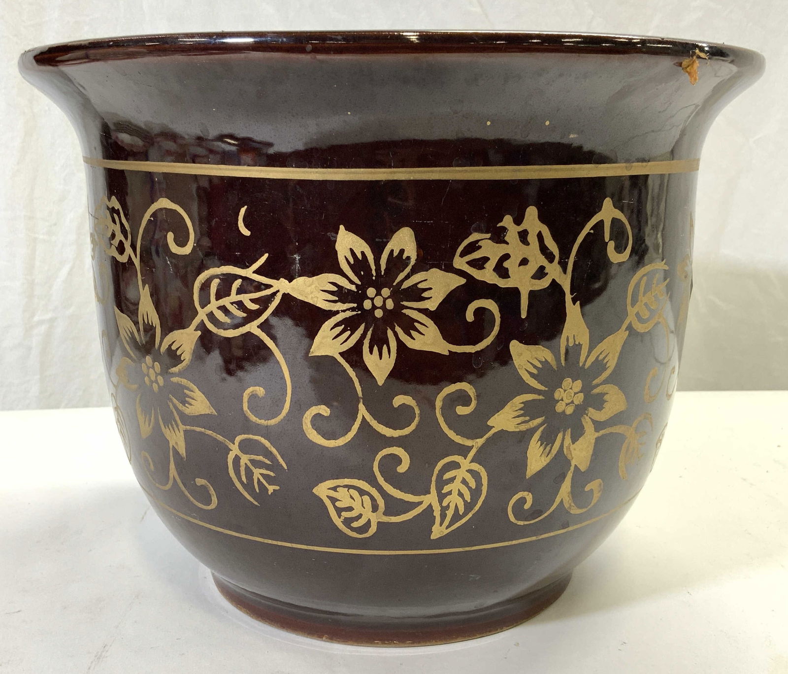 Ceramic Planter Vessel Brown (1 of 6)