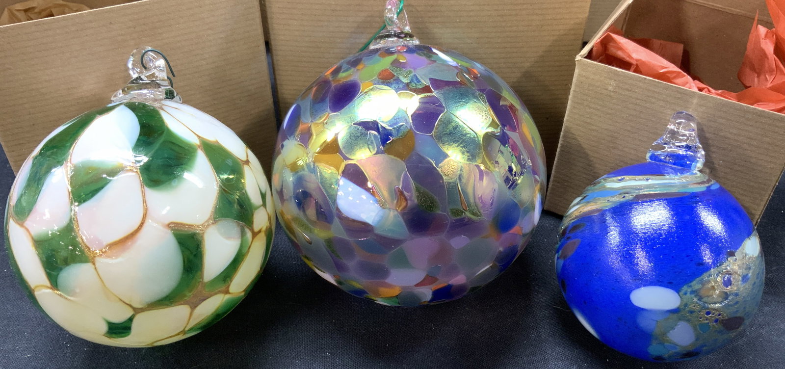 Set 8 Artful Home Hand Blown Glass Ornaments (1 of 13)