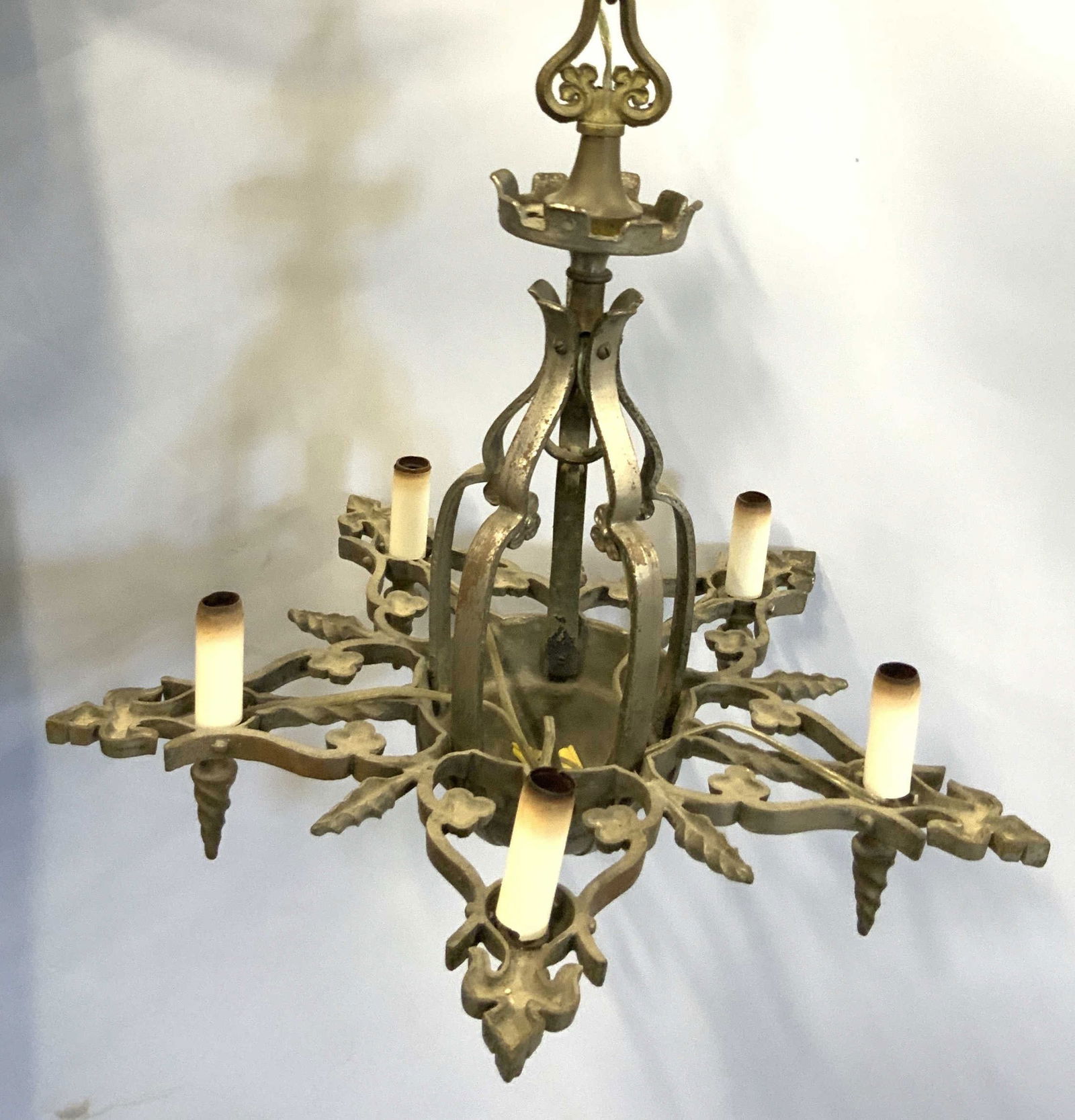 Antique Iron Five Light Chandelier (1 of 13)