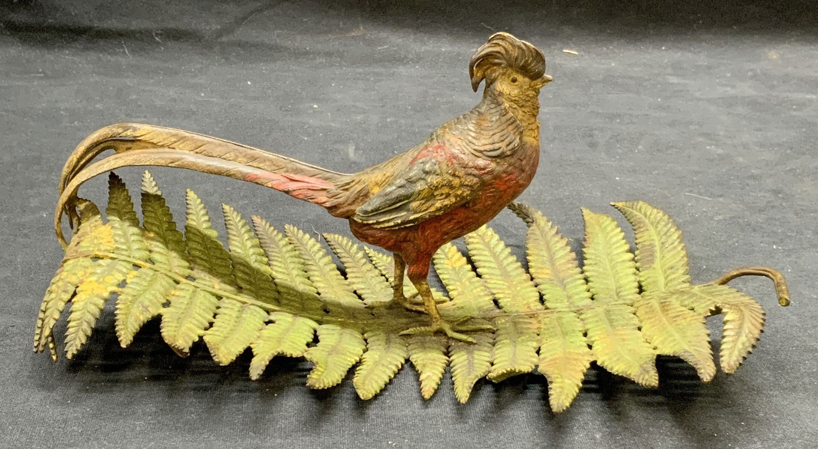 Vintage Cast Iron Bird & Fern Figural (1 of 6)