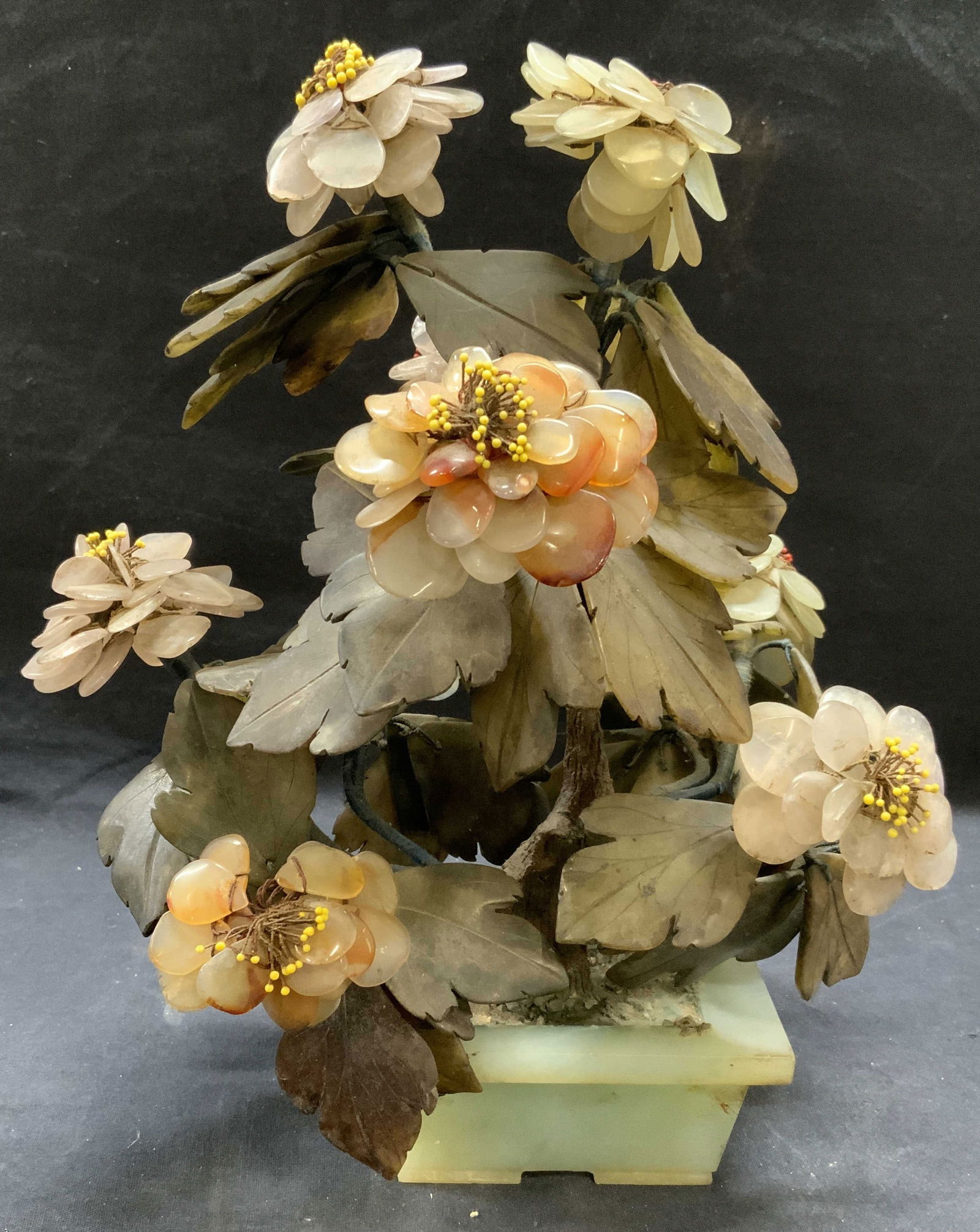 Jade & Natural Stone Bonsai Money Tree Figural (1 of 6)