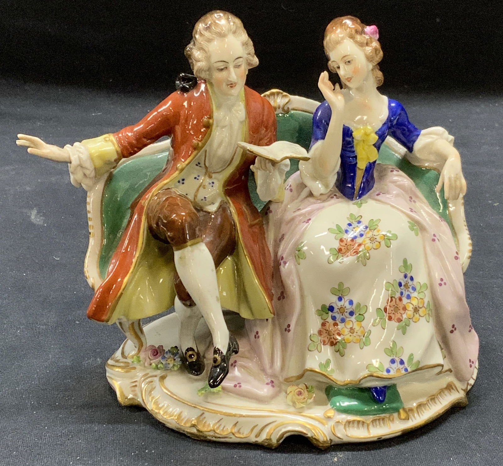Antique Volkstedt Dresden Porcelain Rococo Figural (1 of 6)