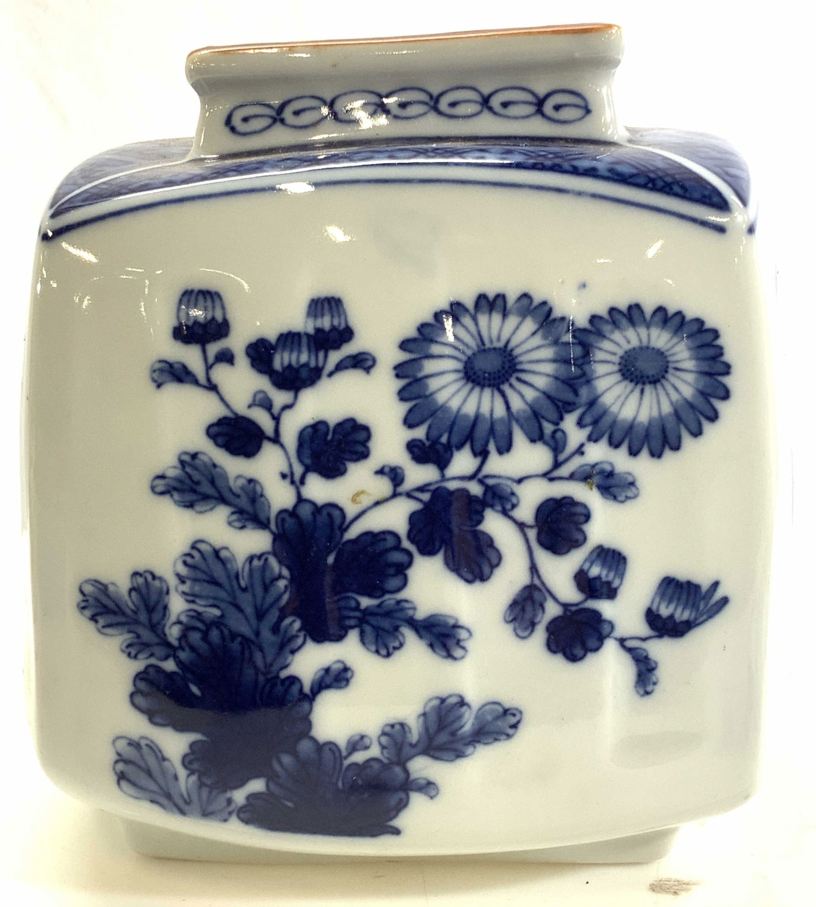 Asian Doucai Porcelain Cachepot, Bamboo & Florals (1 of 6)