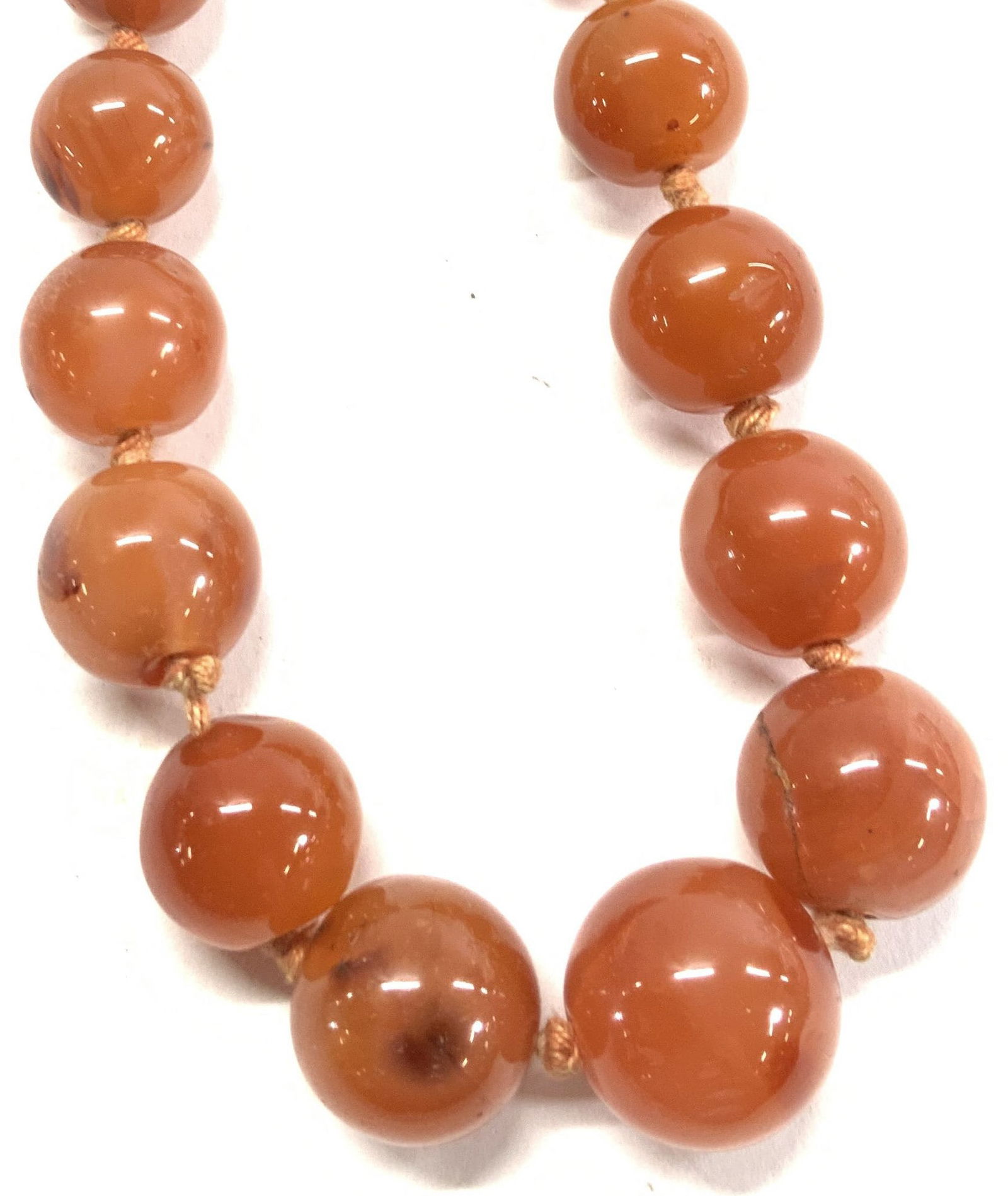 Carnelian Stationery Sphere Bead Necklace (1 of 8)
