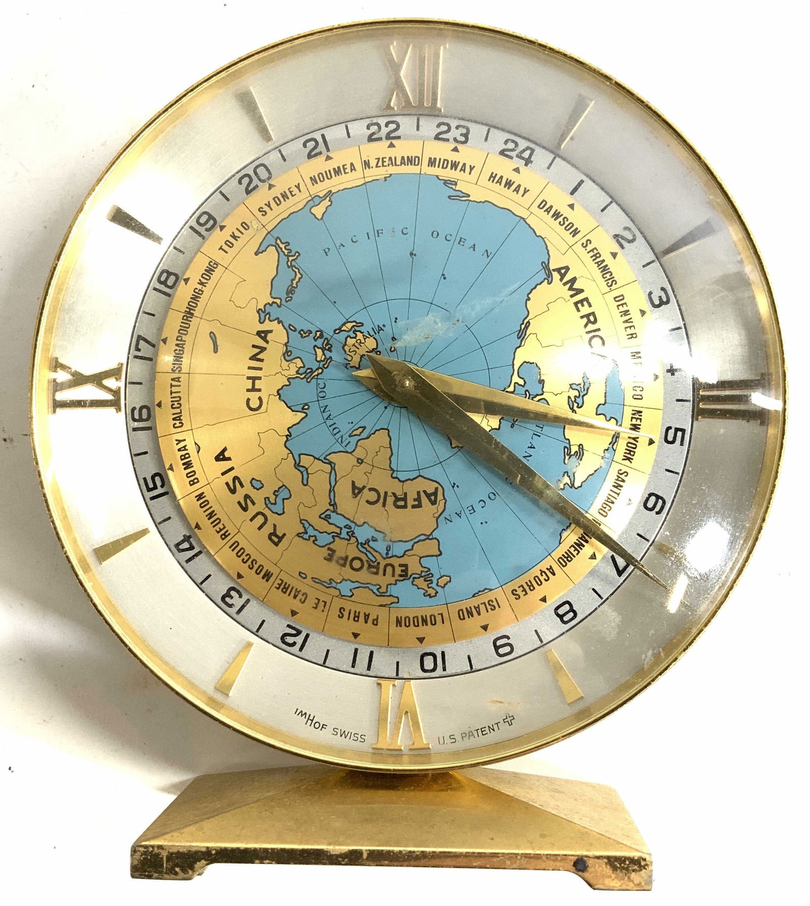 Imhof Swiss Brass 24 zone World Clock 526699 (1 of 8)