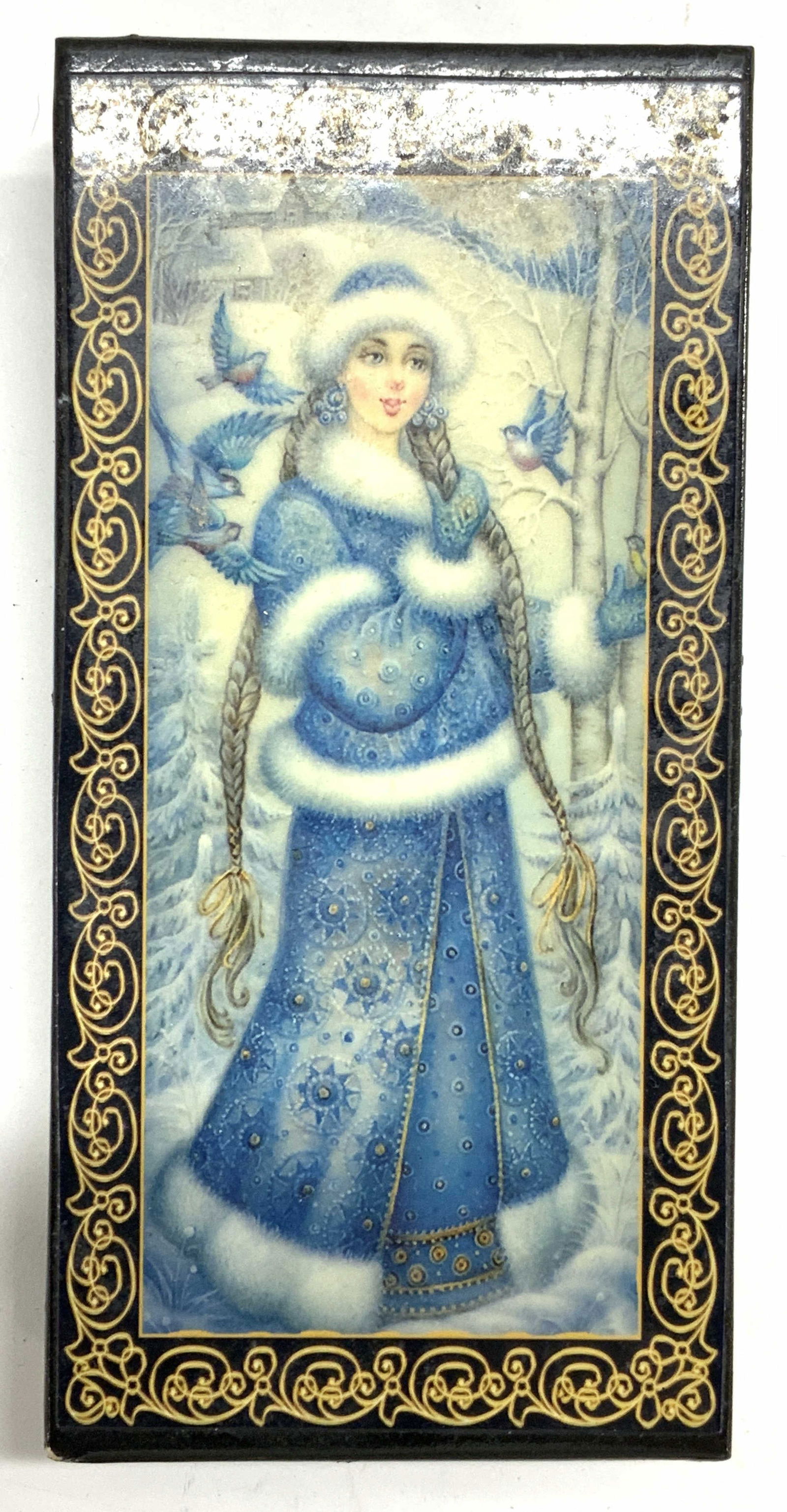 Russian Wood Lacquer Ware Dresser Box (1 of 6)