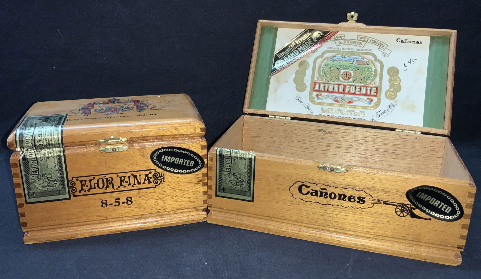2 Wooden Cigar Boxes, Dominican Republic (1 of 10)